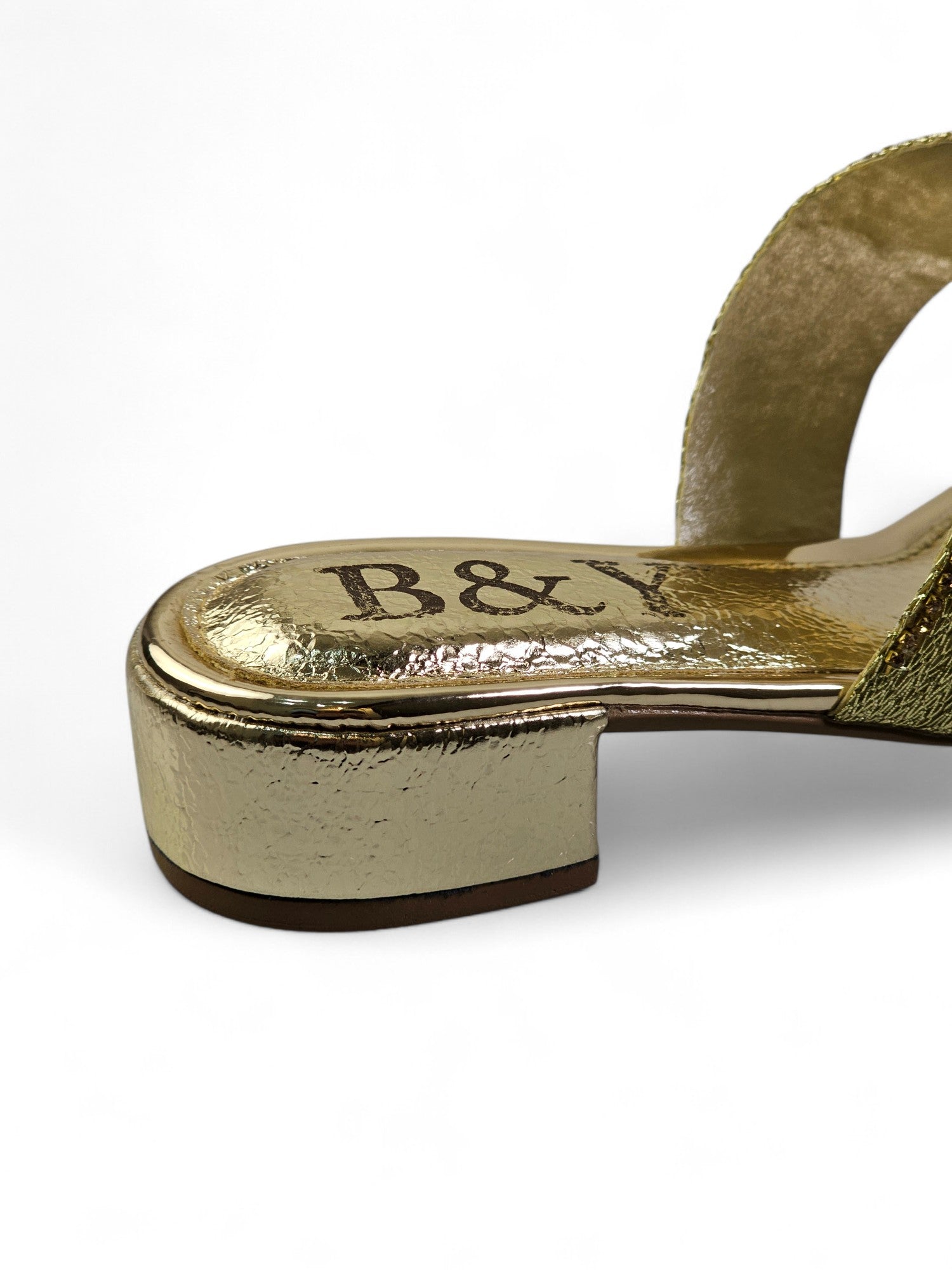 Chinelo 9628 Dourado Salto Bloco