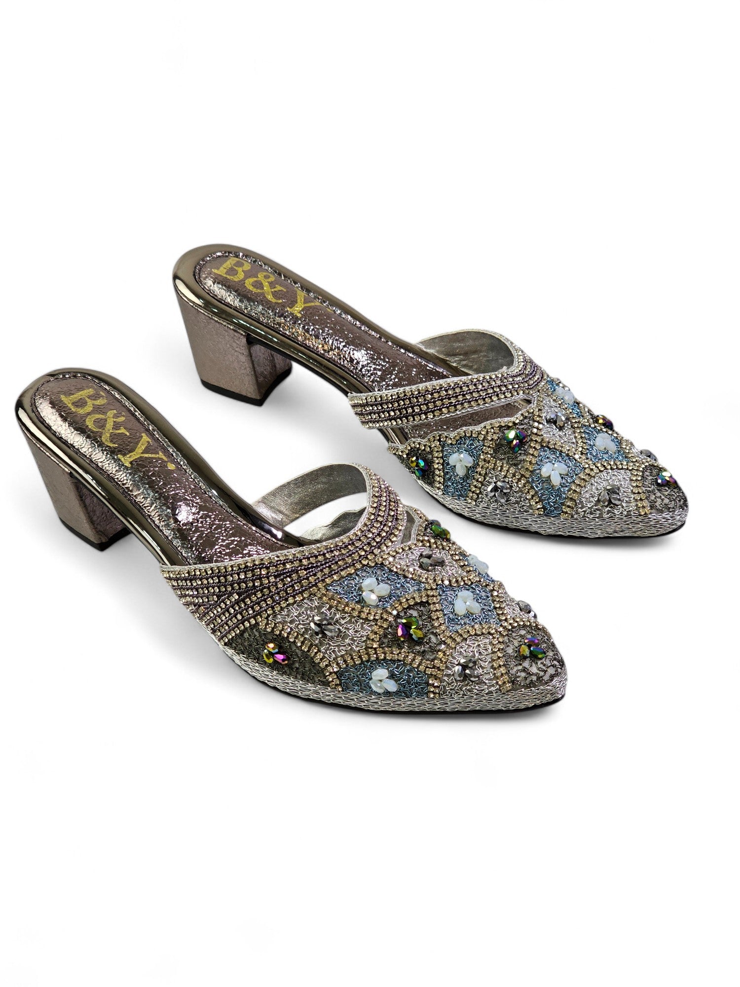 Mule 9505 Prata Salto Médio