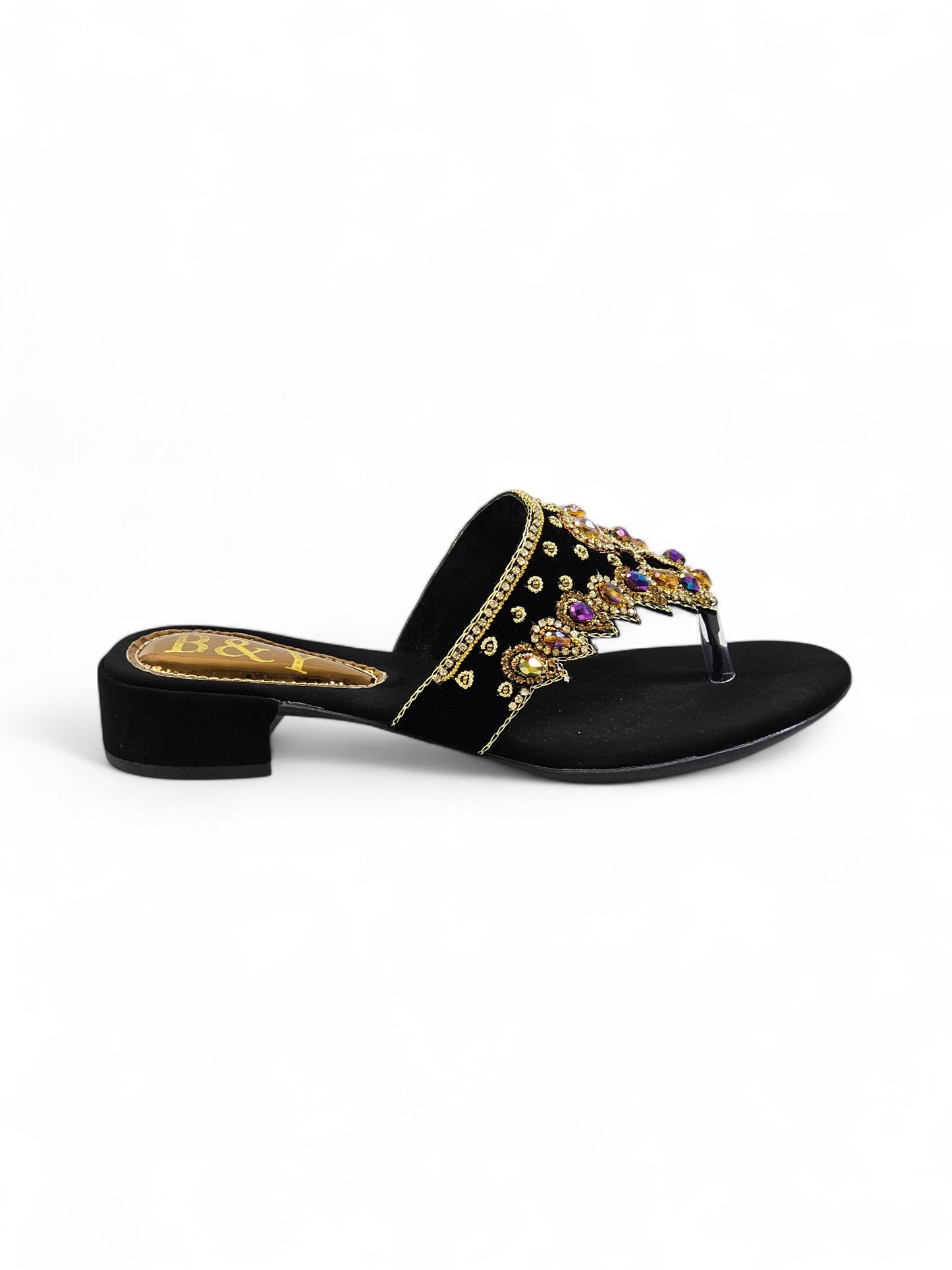 Chinelo 9763 Preto Salto Bloco
