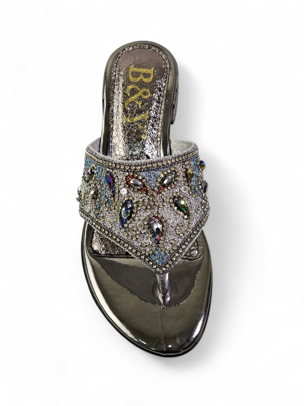Chinelo 9441 Prata Salto Bloco
