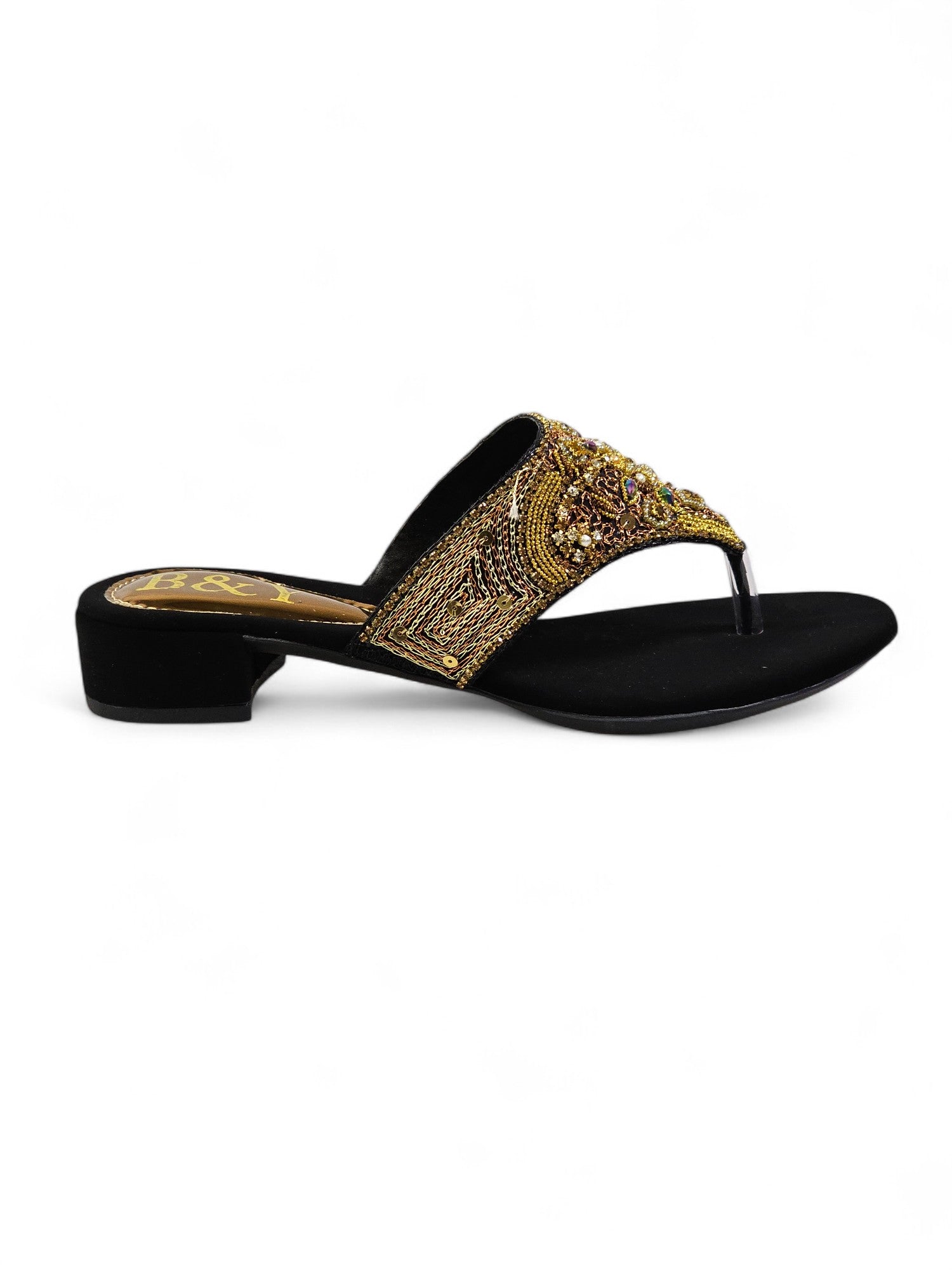 Chinelo 9631 Preto Salto Bloco