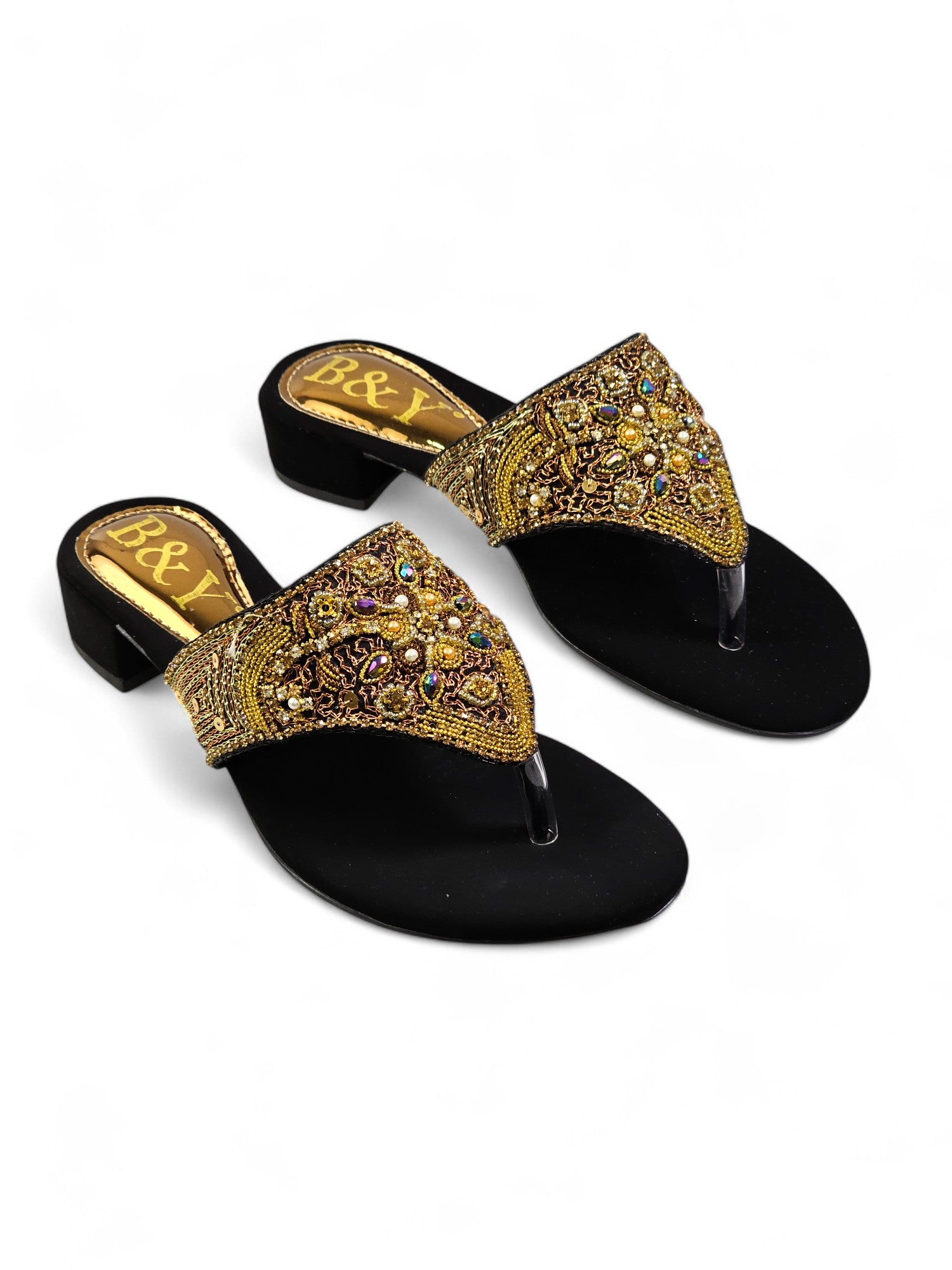 Chinelo 9631 Preto Salto Bloco