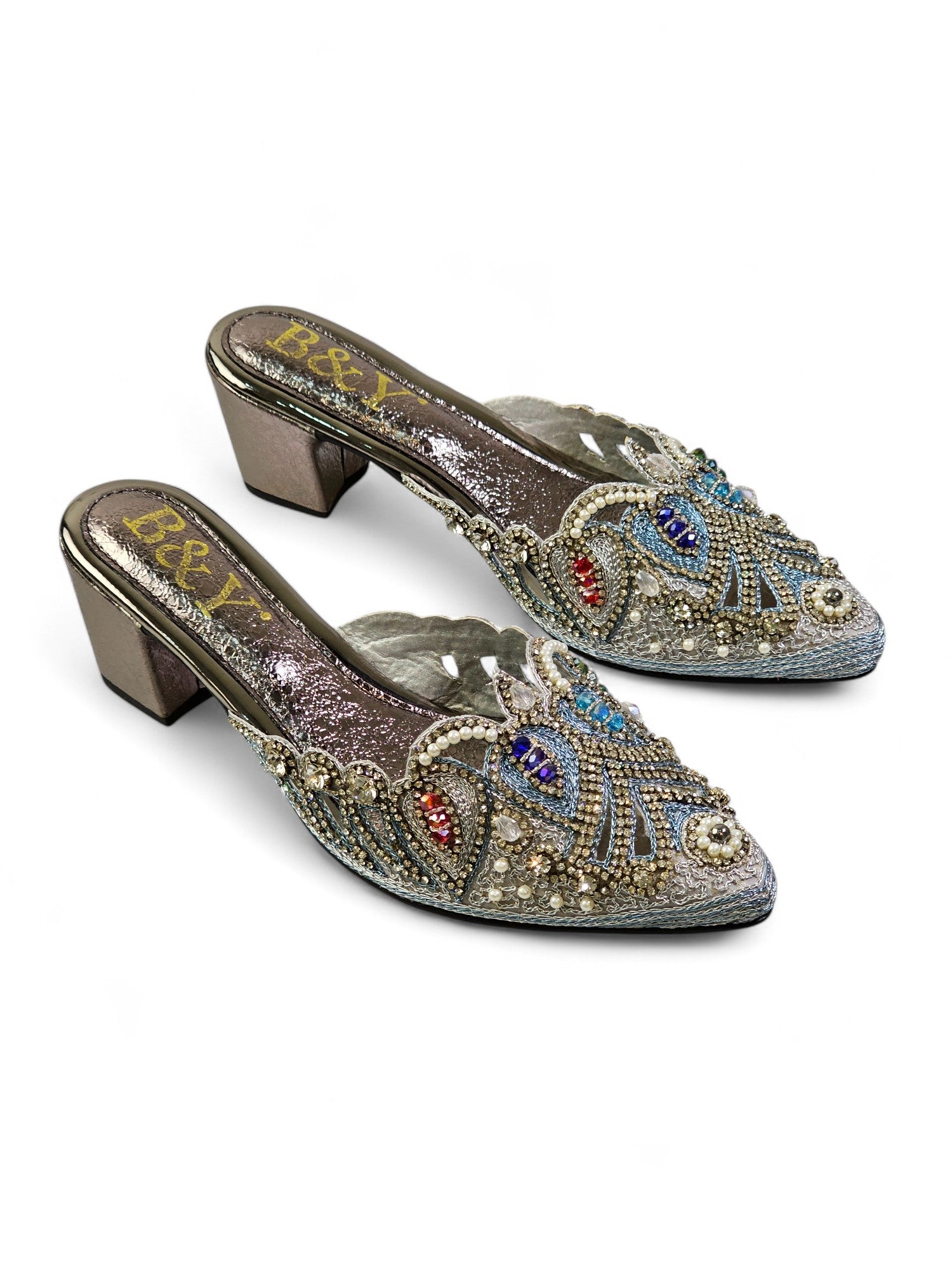 Mule 9518 Prata Salto Médio