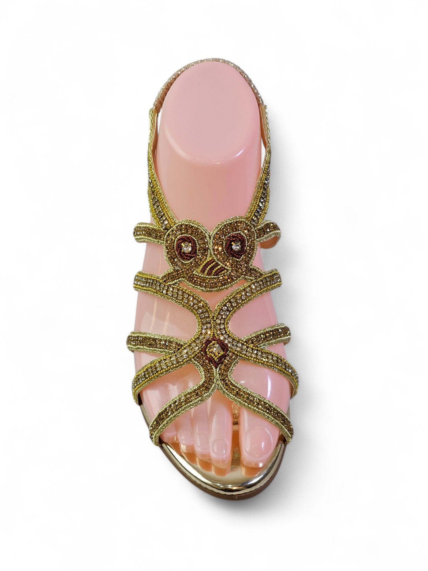 Sandália 9722 Dourado Salto Médio