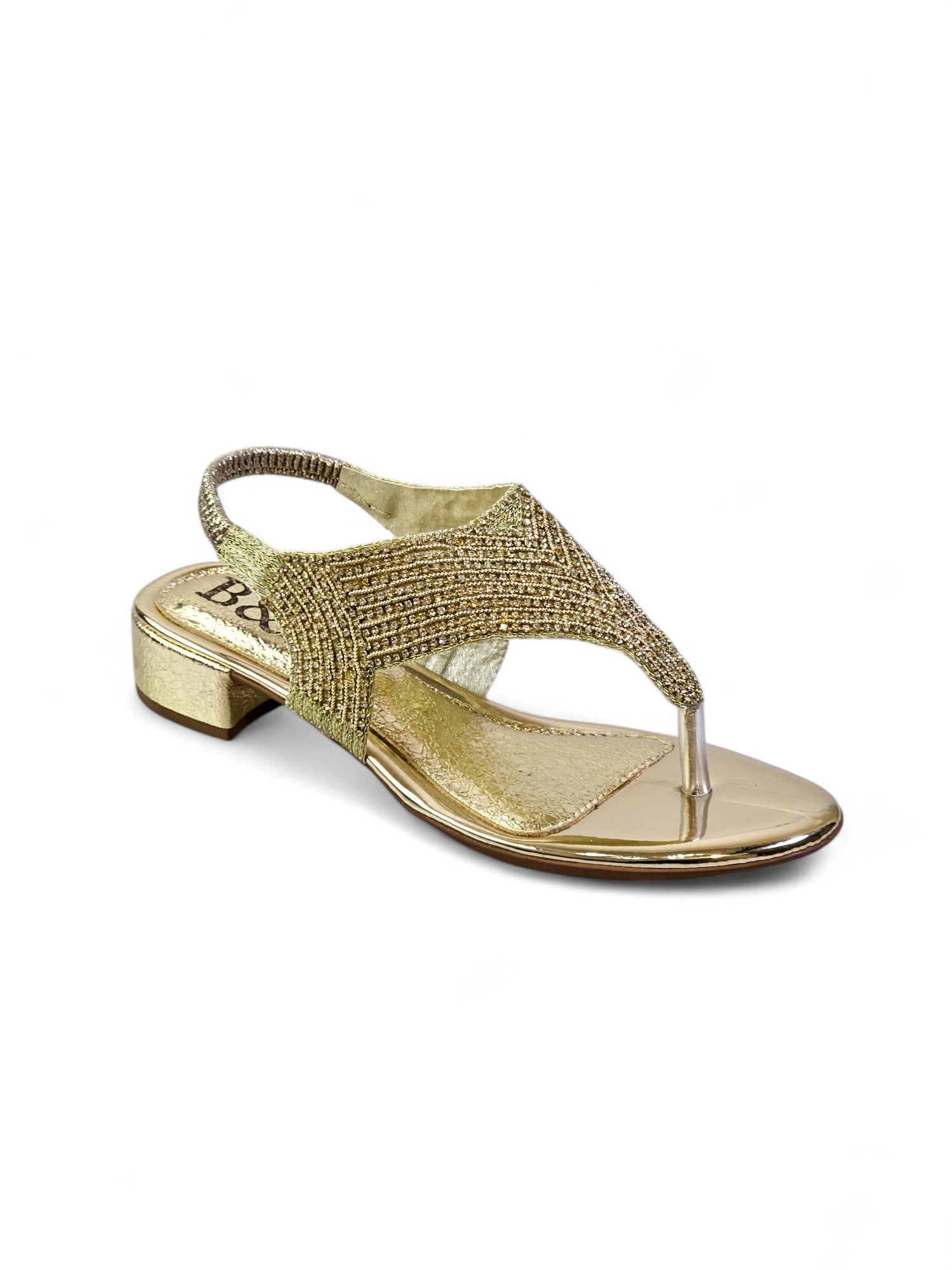 Sandália 6014 Dourado Salto Bloco