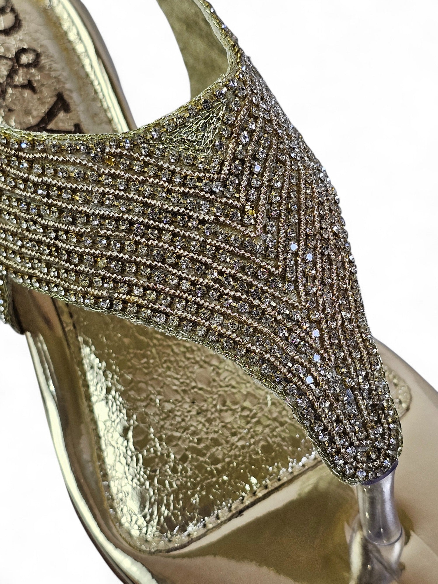 Sandália 6014 Dourado Salto Bloco