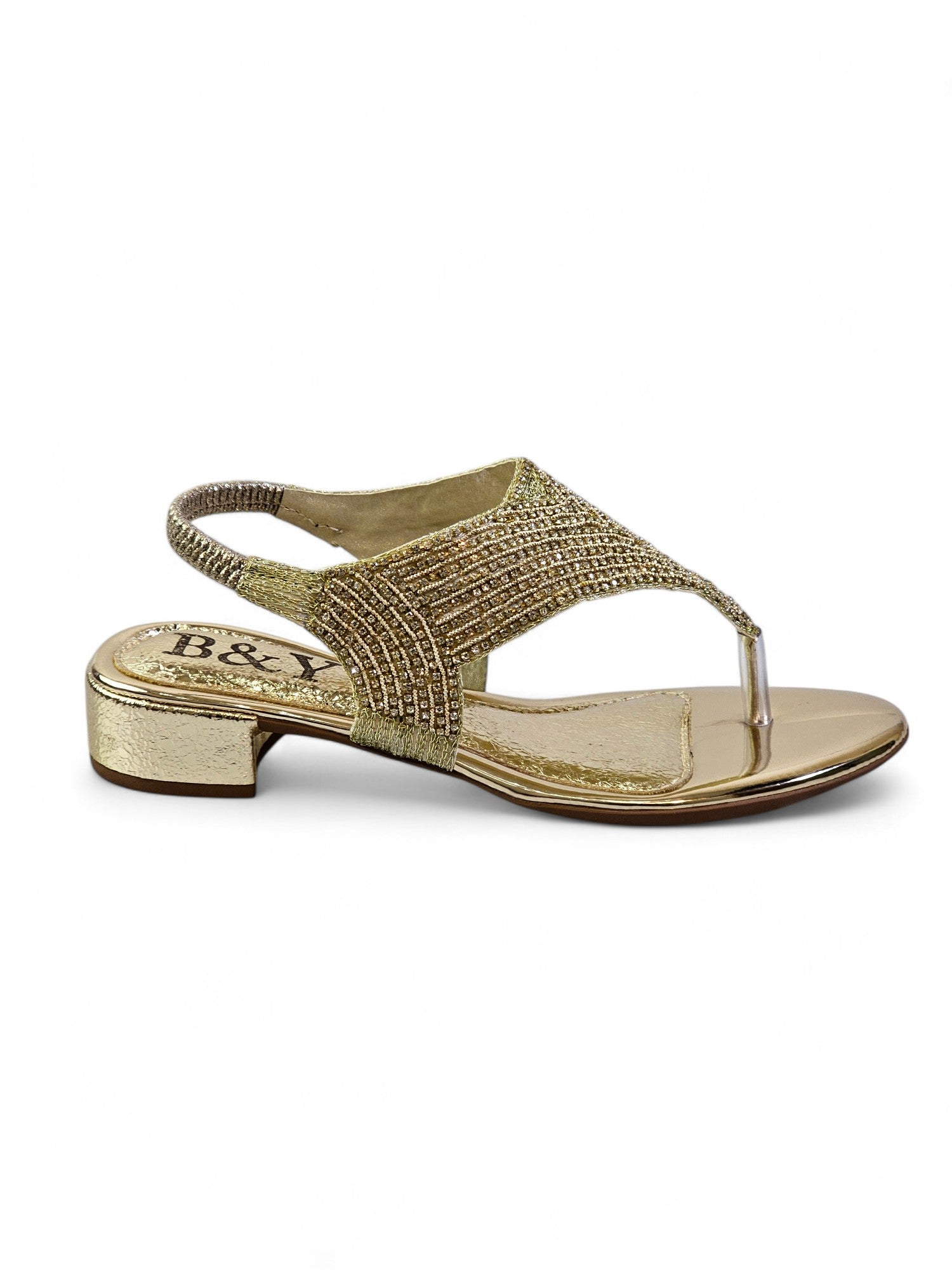 Sandália 6014 Dourado Salto Bloco