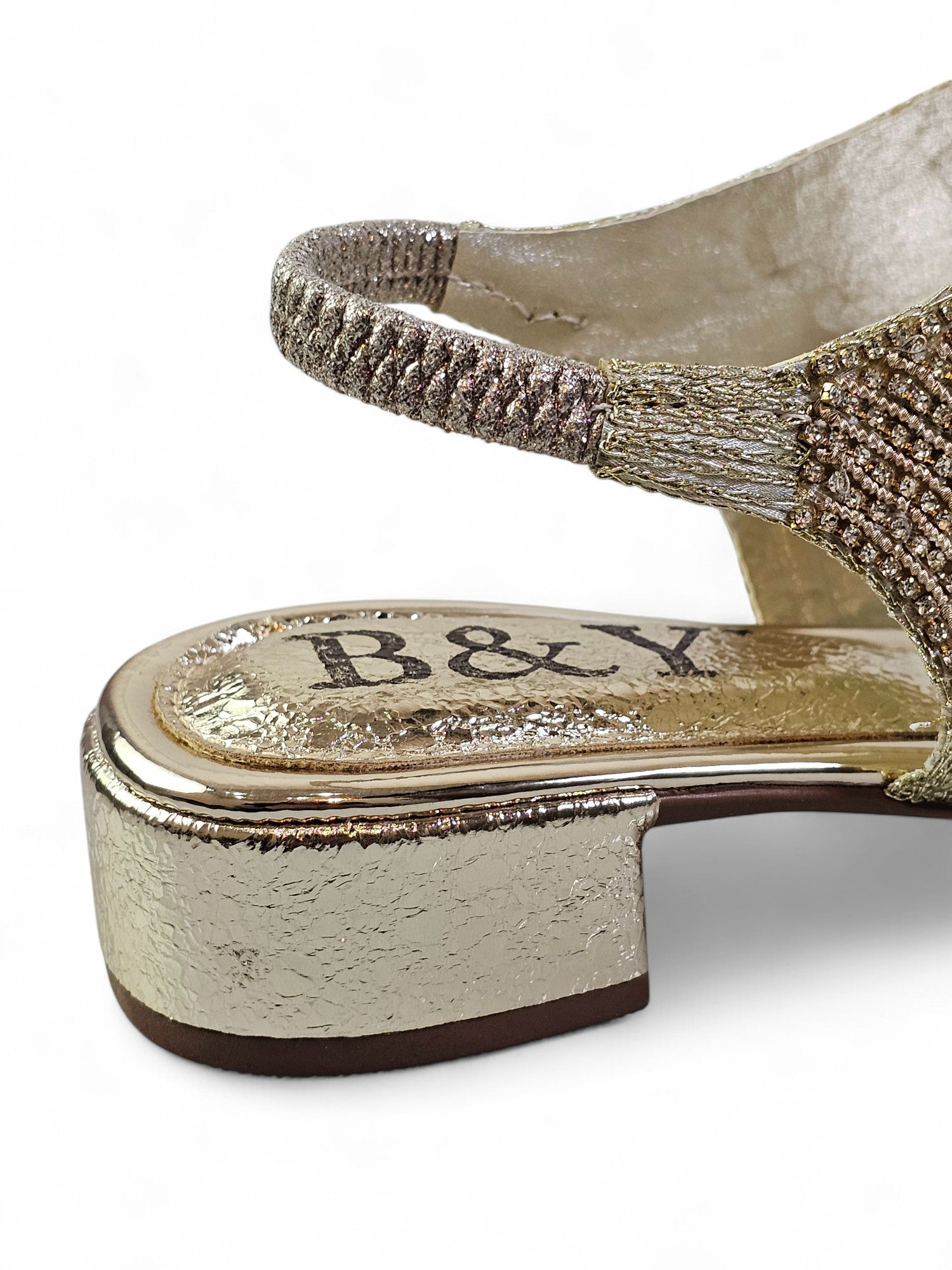 Sandália 6014 Dourado Salto Bloco