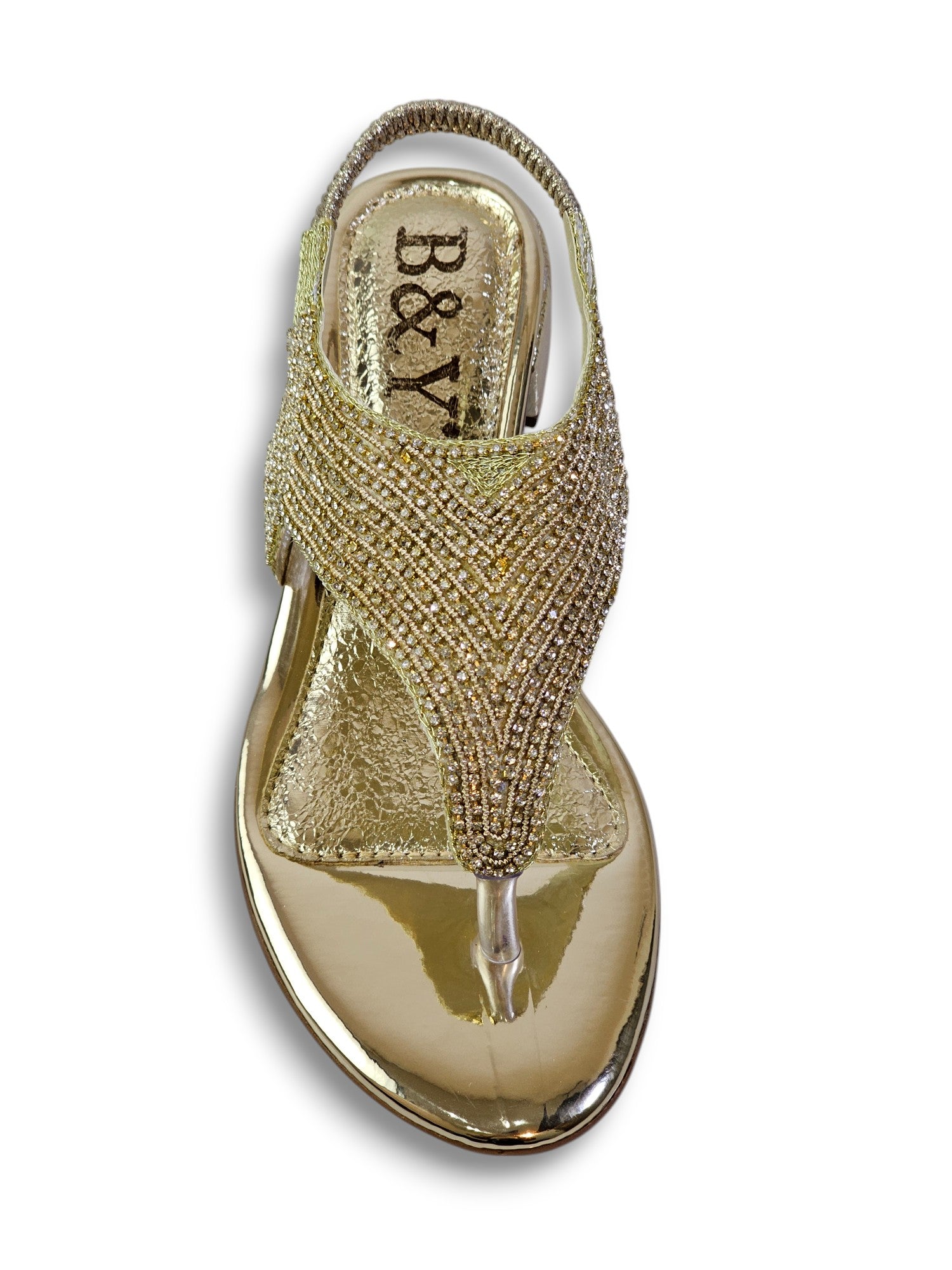 Sandália 6014 Dourado Salto Bloco