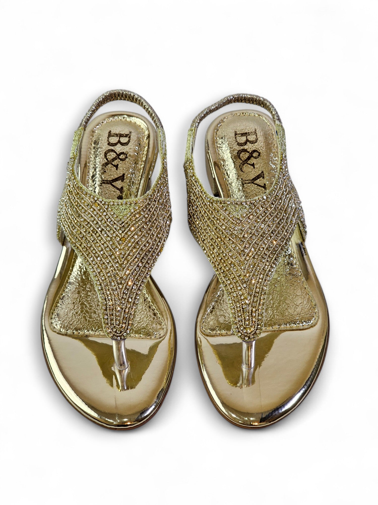 Sandália 6014 Dourado Salto Bloco