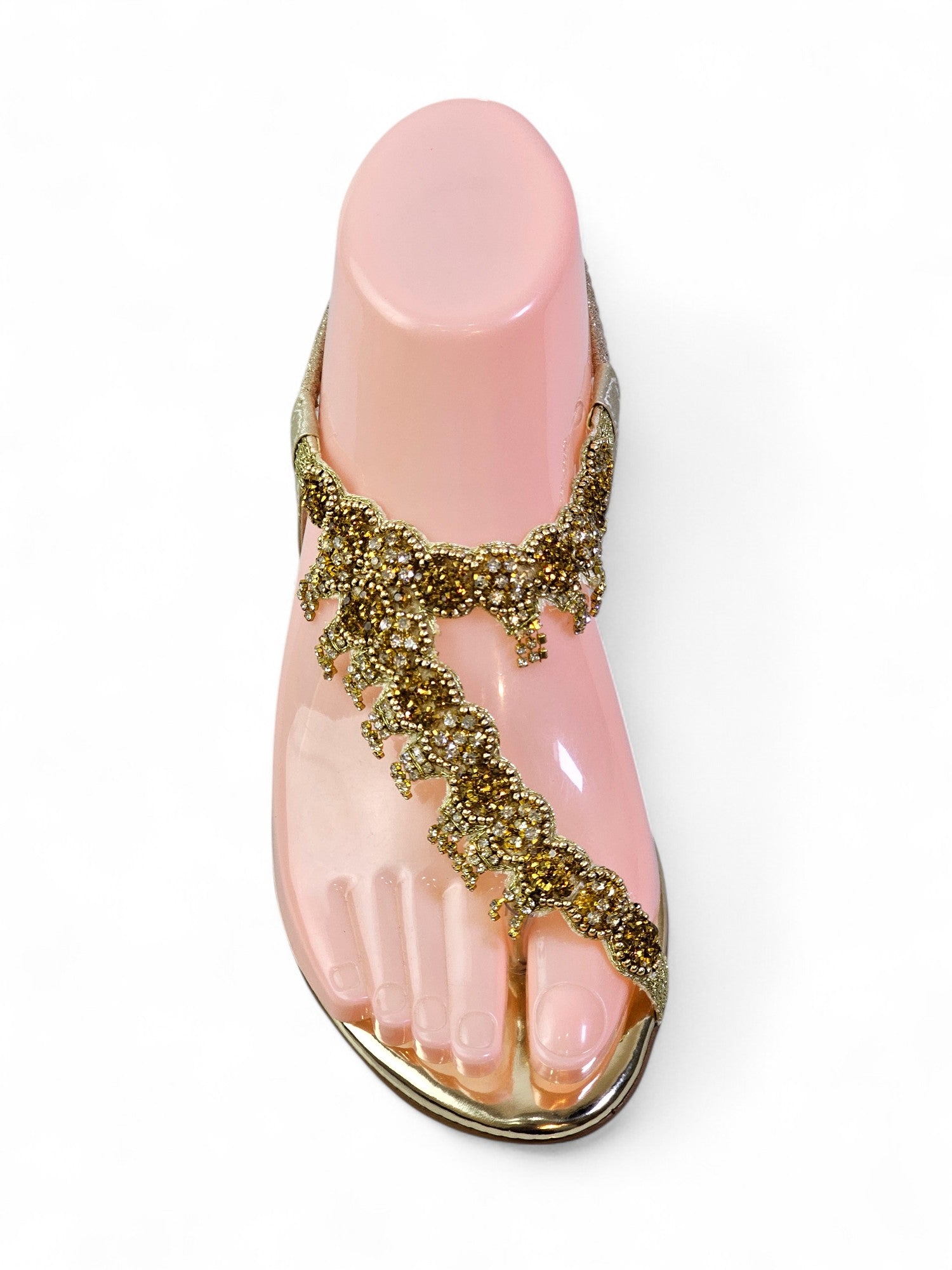 Sandália 9139 Dourado Salto Bloco