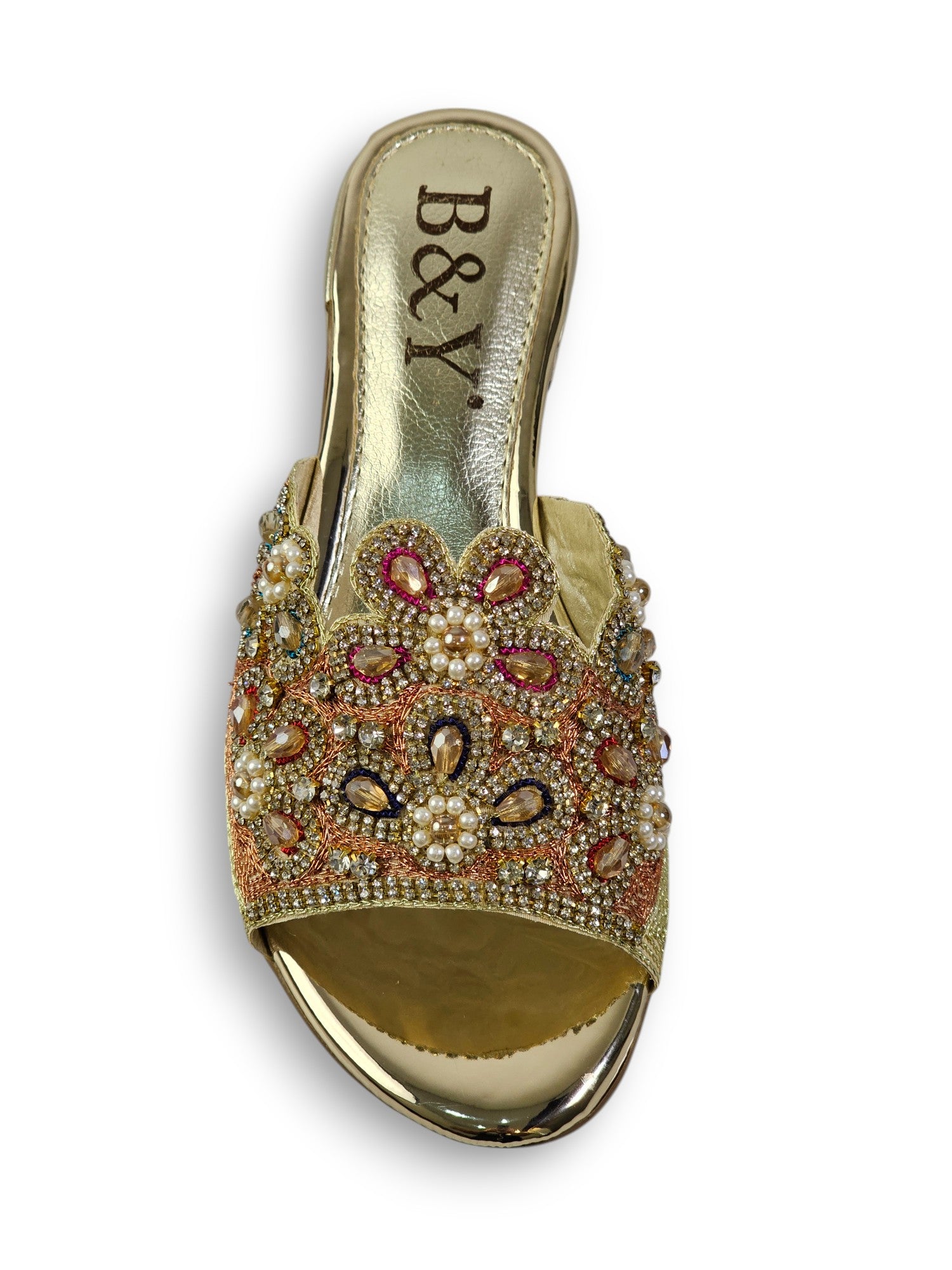 Tamanco 9209 Dourado Salto Bloco