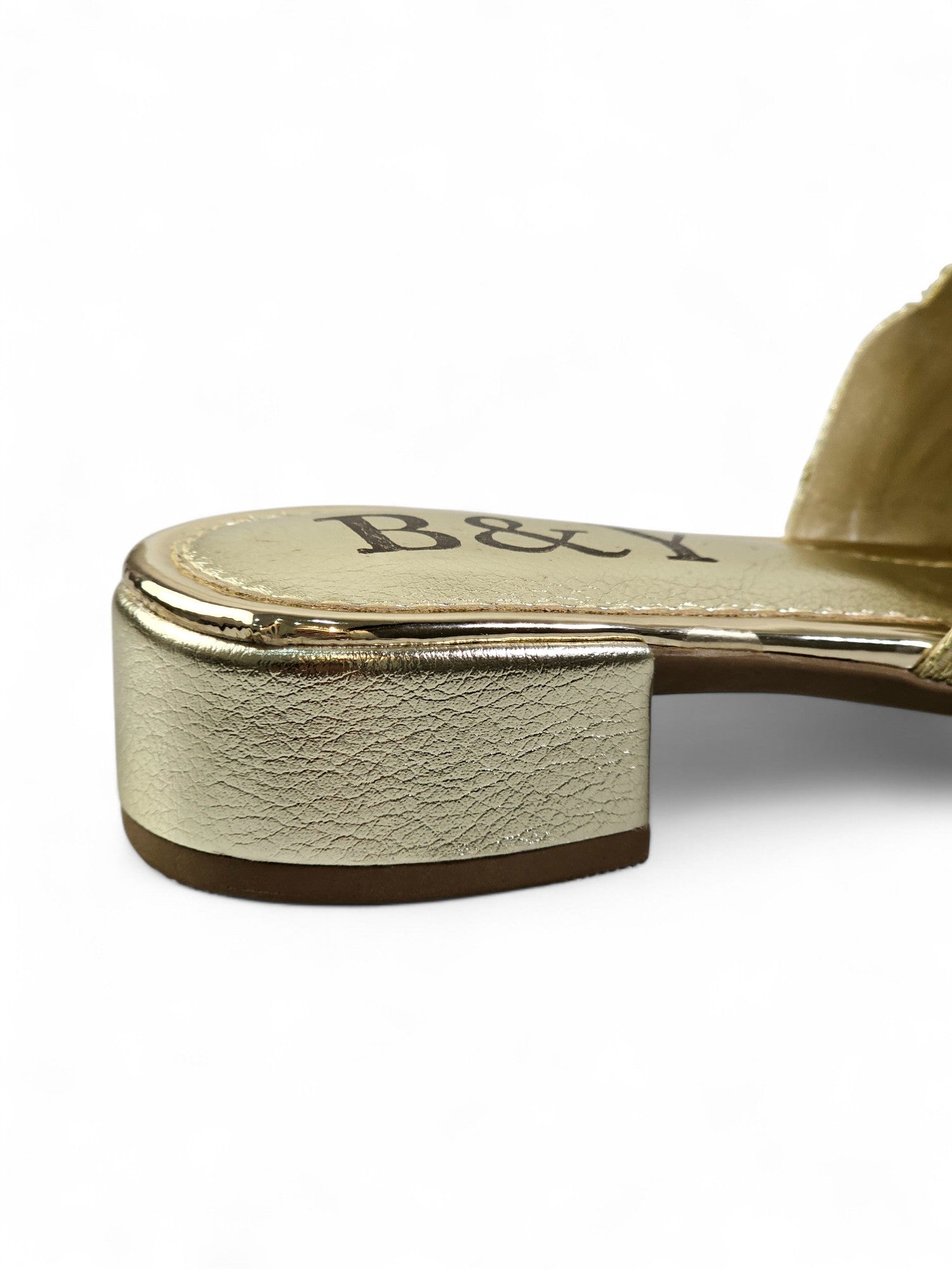 Tamanco 9209 Dourado Salto Bloco