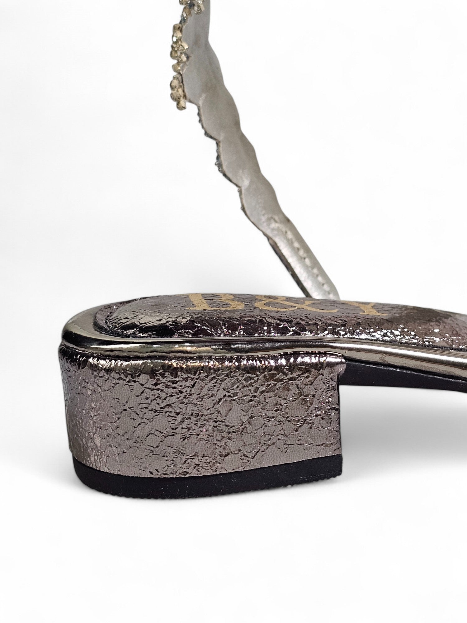 Sandália 9159 Prata Salto Bloco