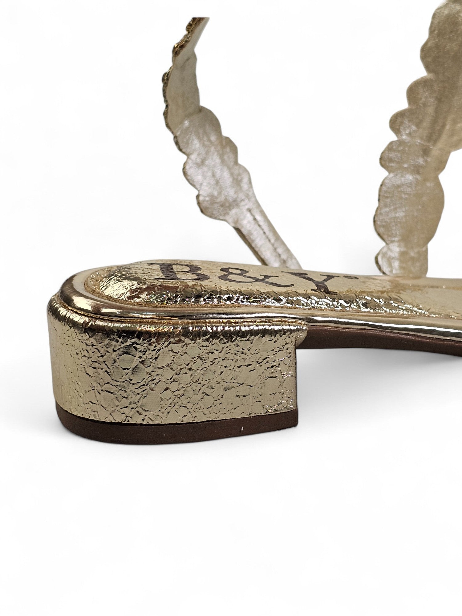 Sandália 9348 Dourado Salto Bloco