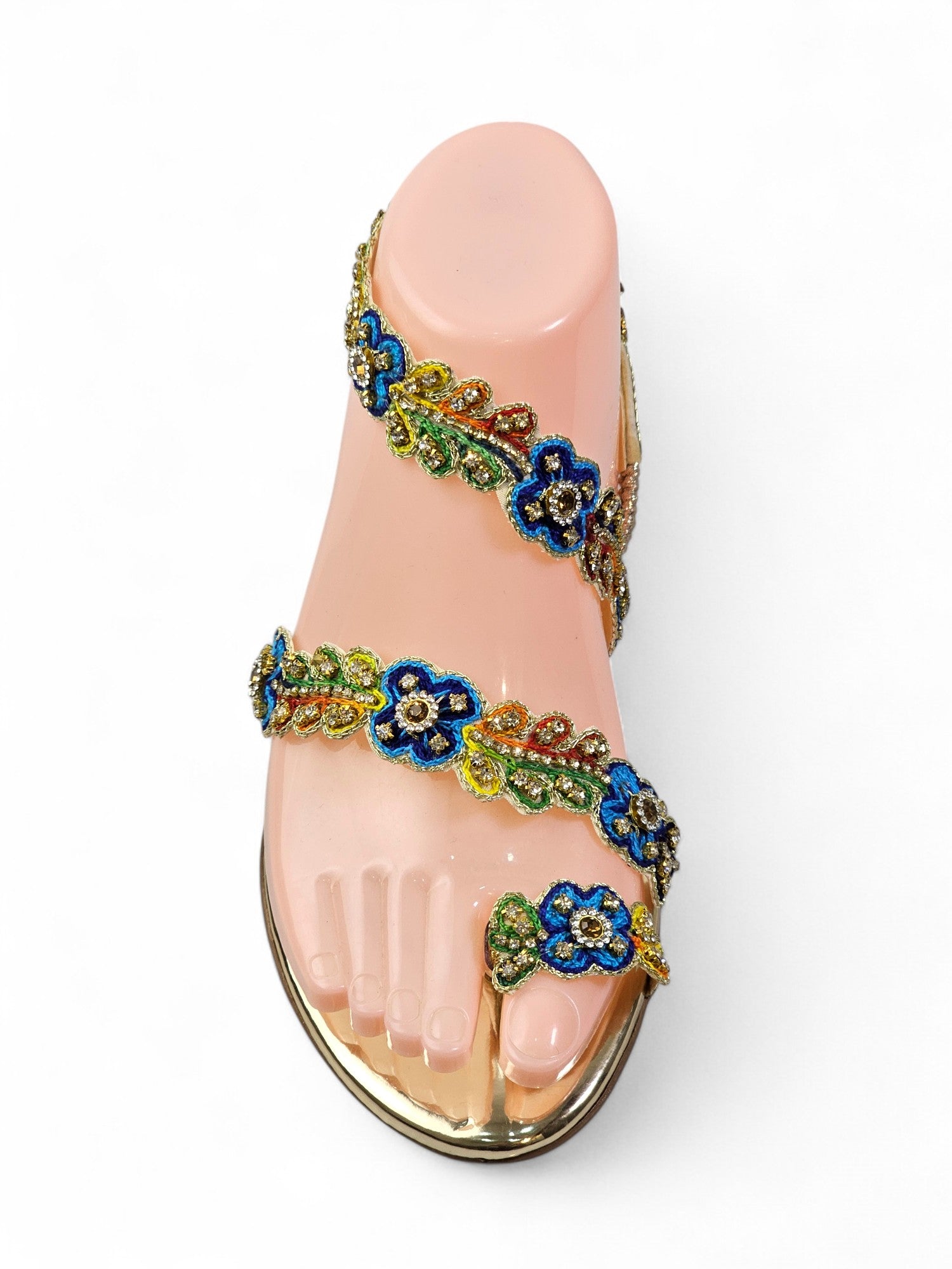 Sandália 9348 Dourado Salto Bloco