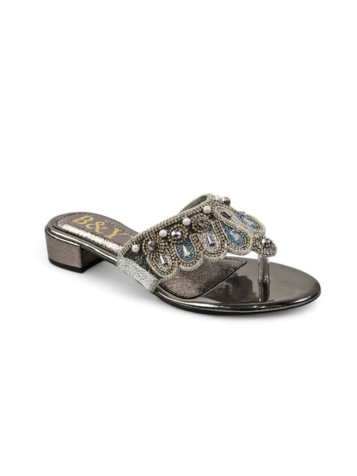 Chinelo 9622 Prata Salto Bloco