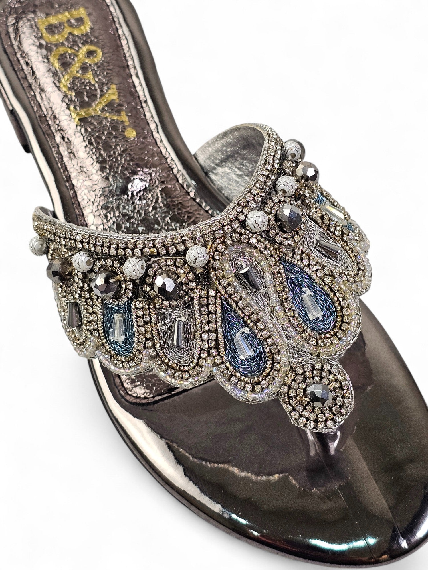 Chinelo 9622 Prata Salto Bloco