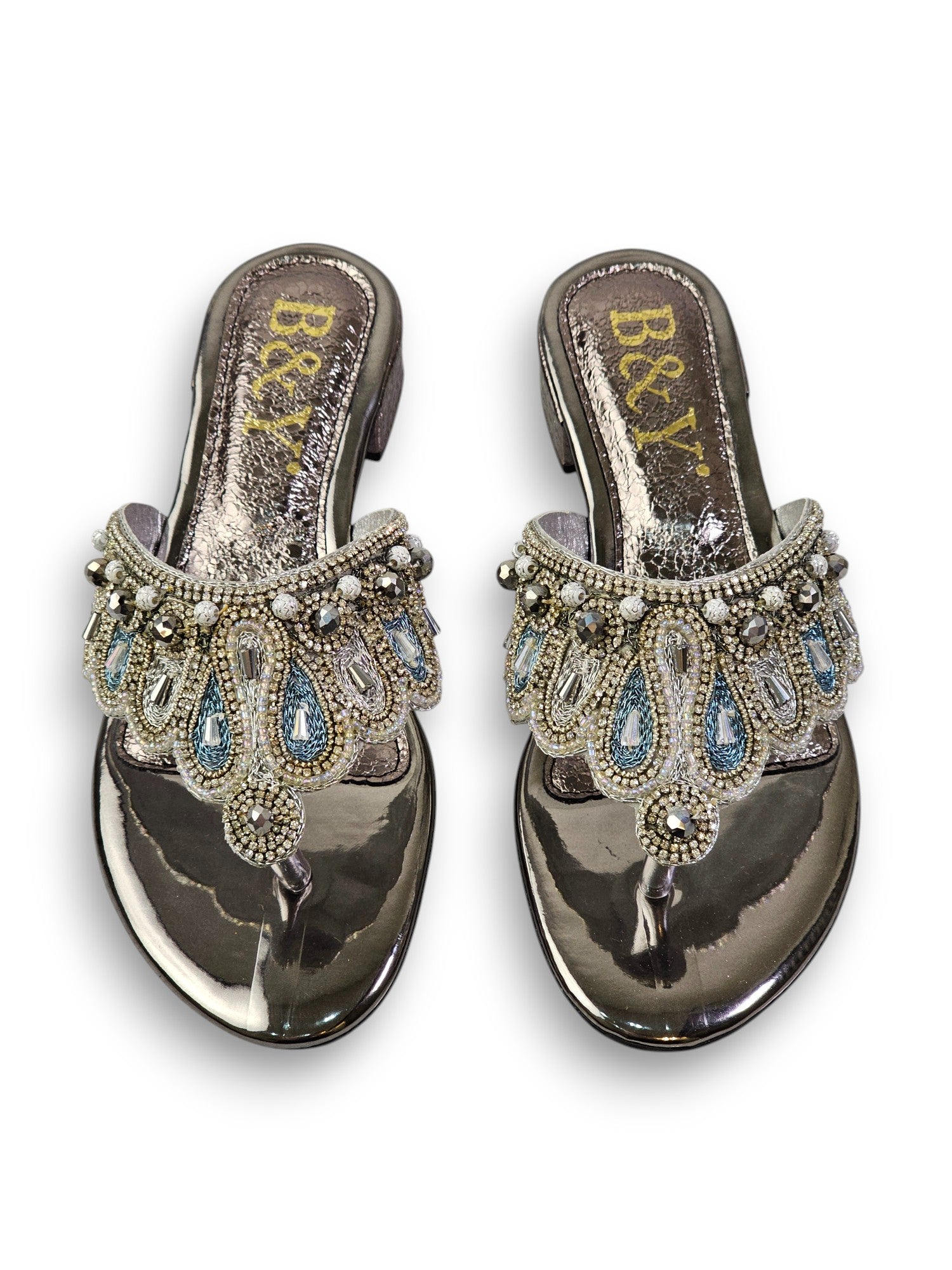 Chinelo 9622 Prata Salto Bloco