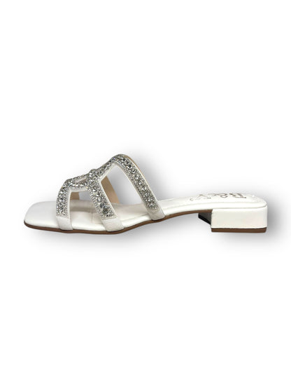 Tamanco 1217 Branco Salto Bloco 3 cm