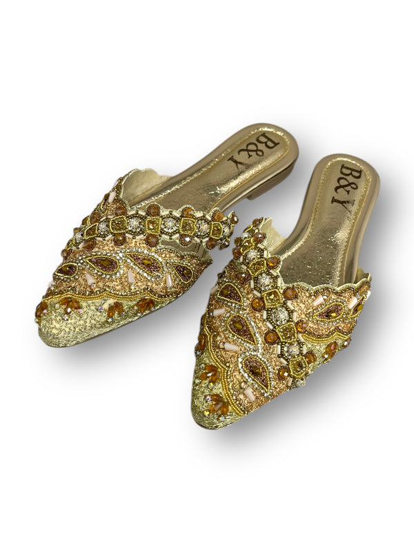 Mule 9497 Dourado Sem Salto