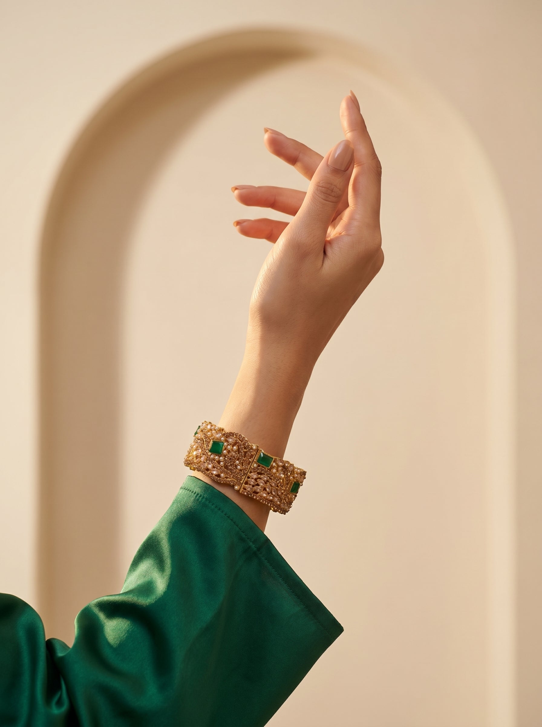 Bracelete Folheado Semi Joia Dourado #1092