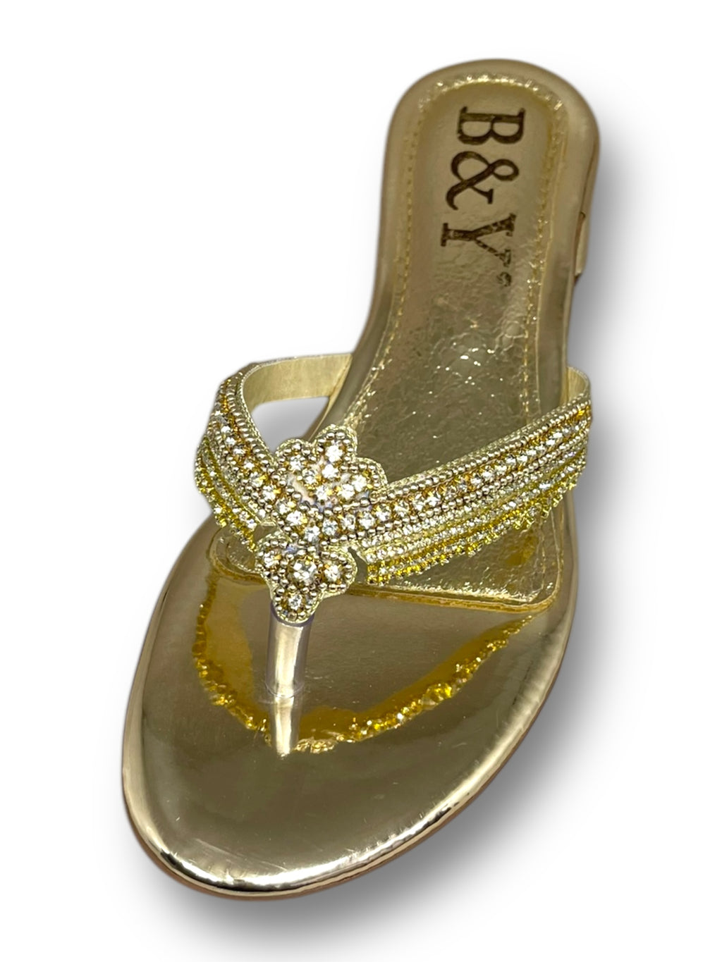 Chinelo 1057 Dourado Salto Bloco