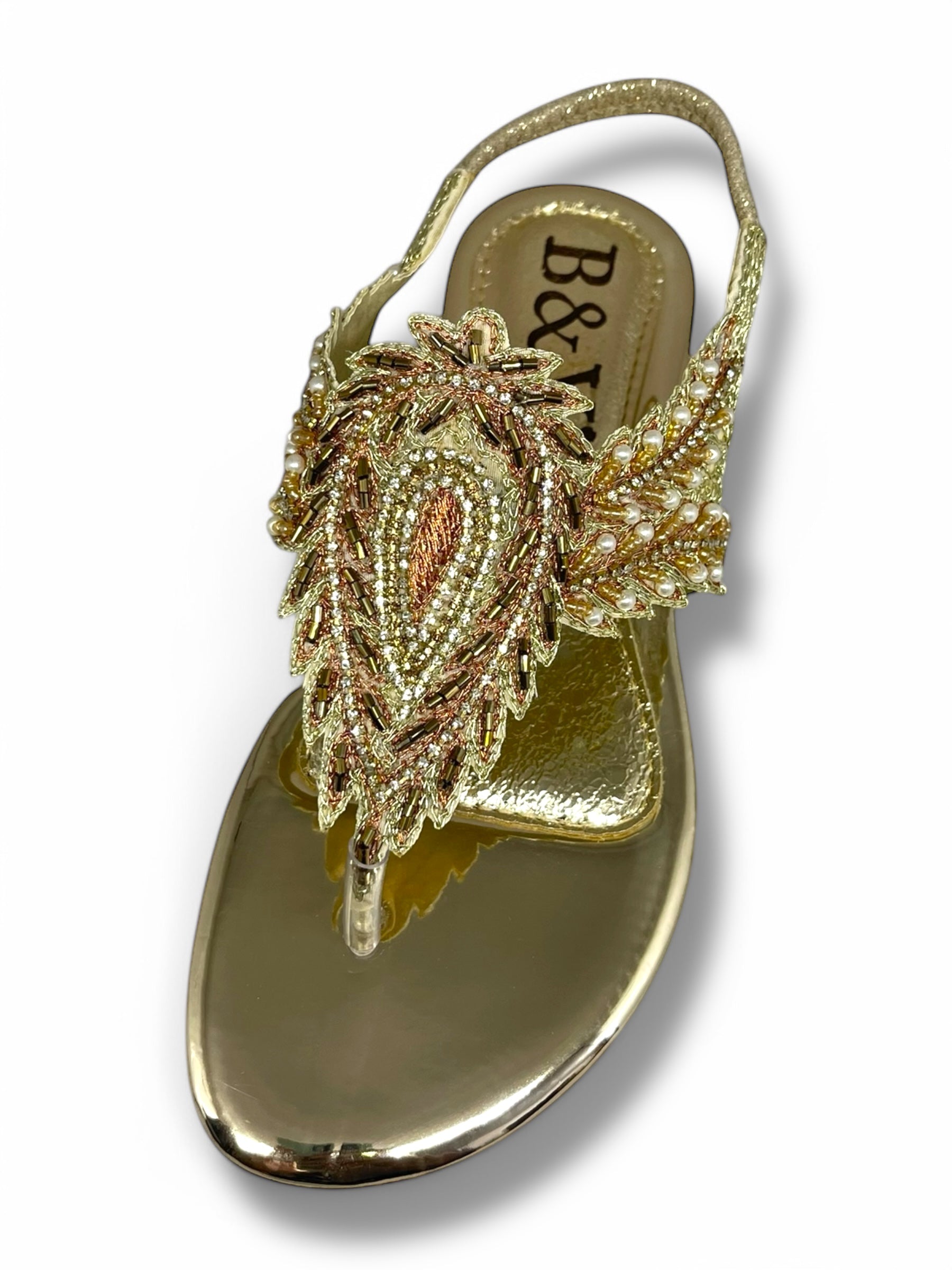 Sandália 9566 Dourado Sem Salto