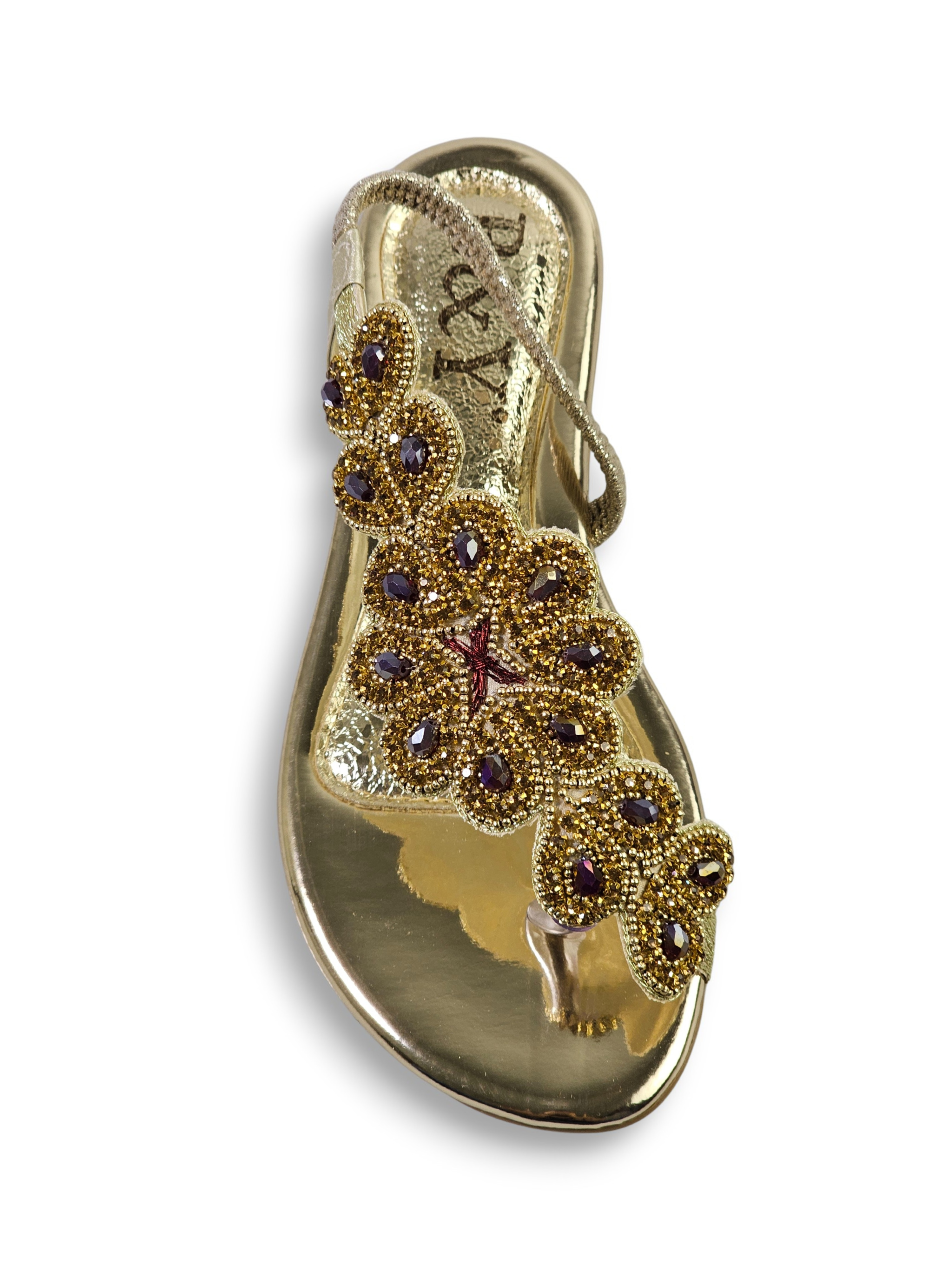 Sandália 1013 Dourado Sem Salto