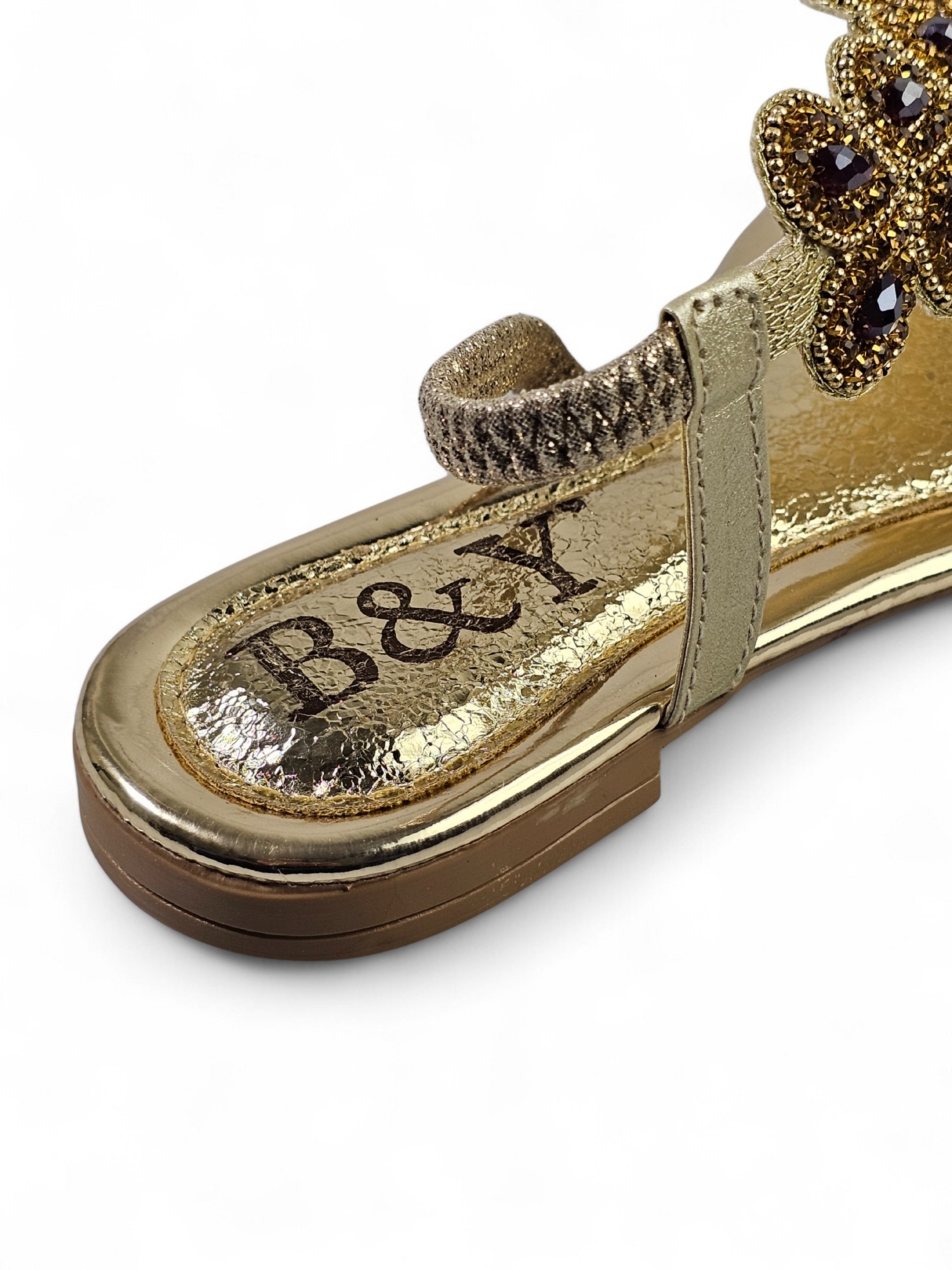 Sandália 1013 Dourado Sem Salto