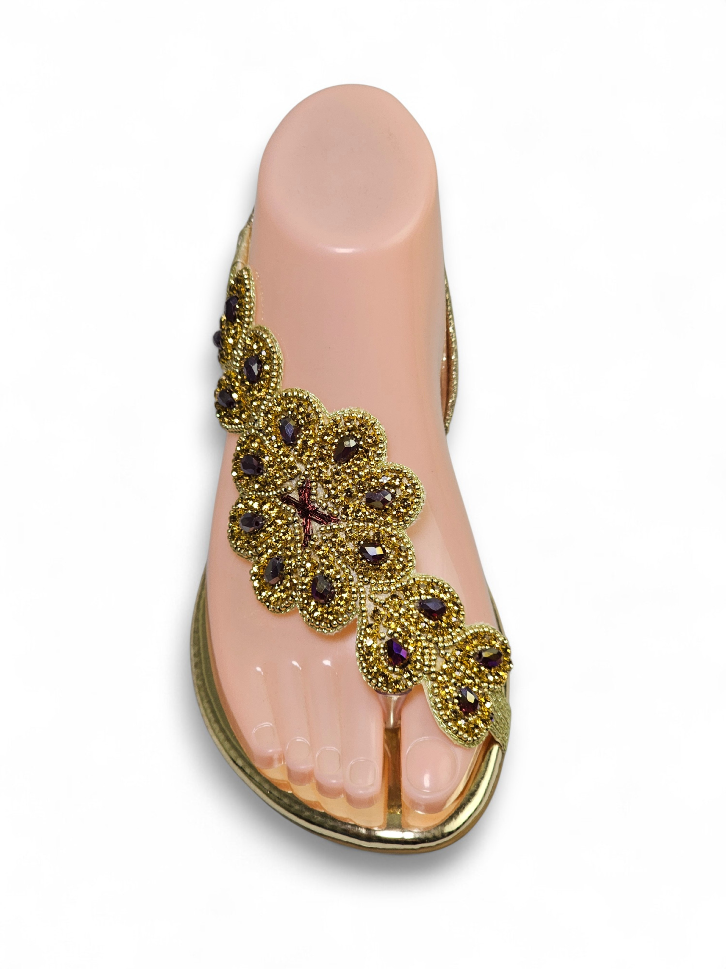 Sandália 1013 Dourado Sem Salto