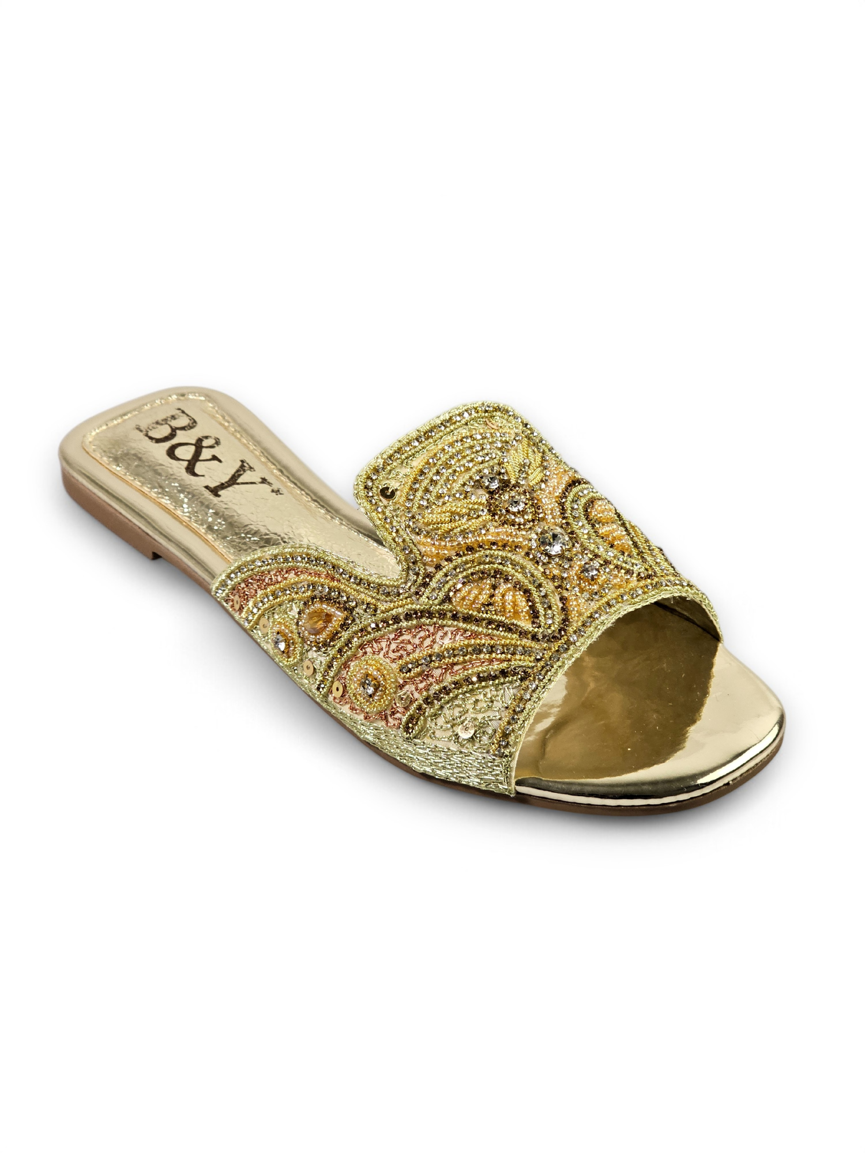 Tamanco 9115 Dourado Sem Salto