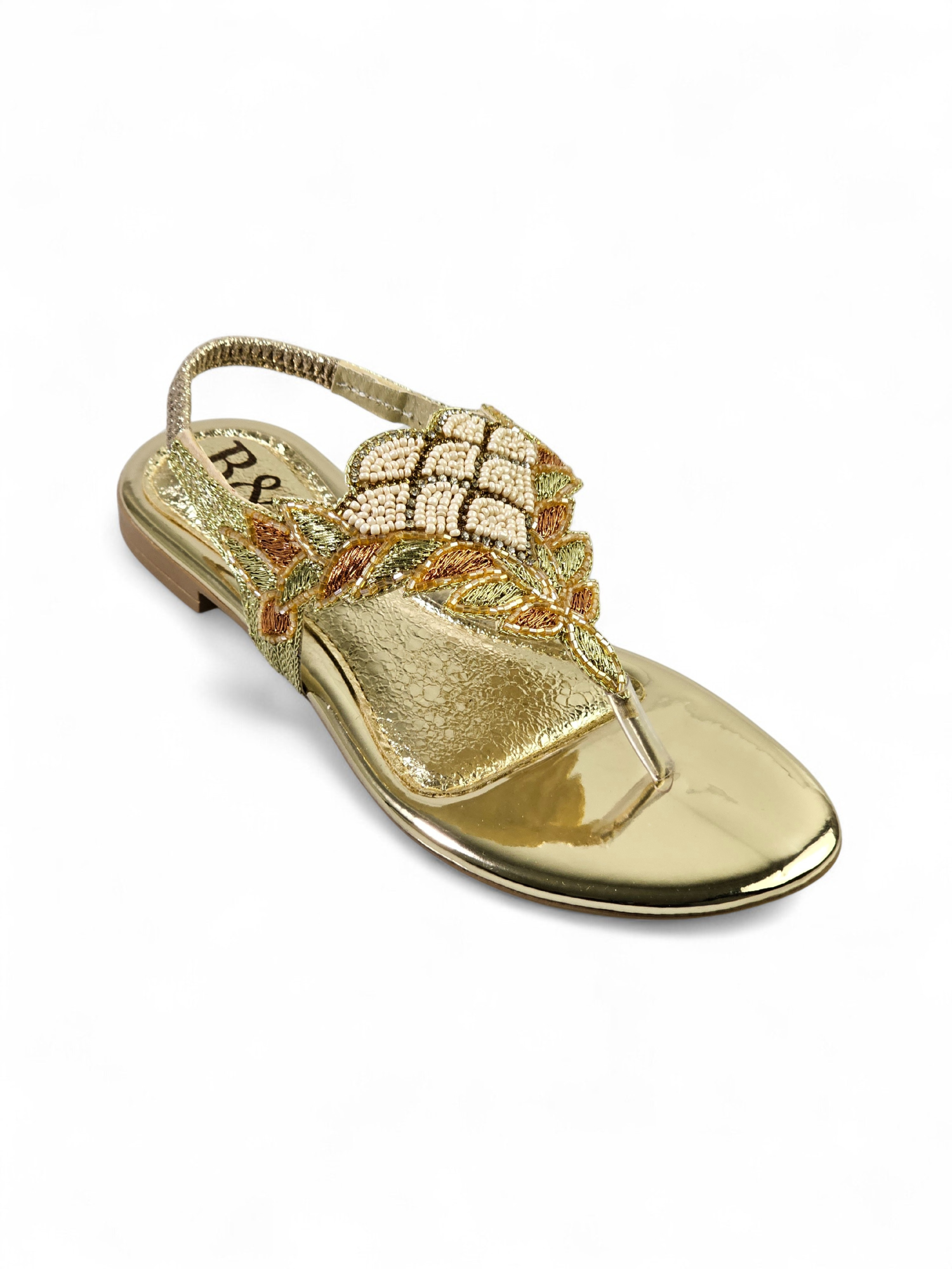 Sandália 9411 Dourada Sem Salto