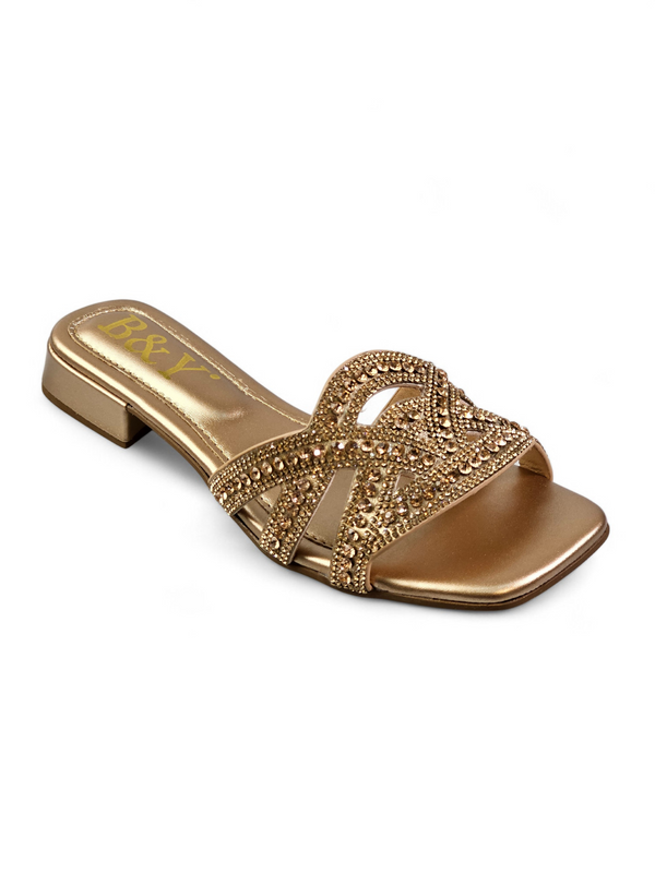 Tamanco 1218 Bronze Salto Baixo