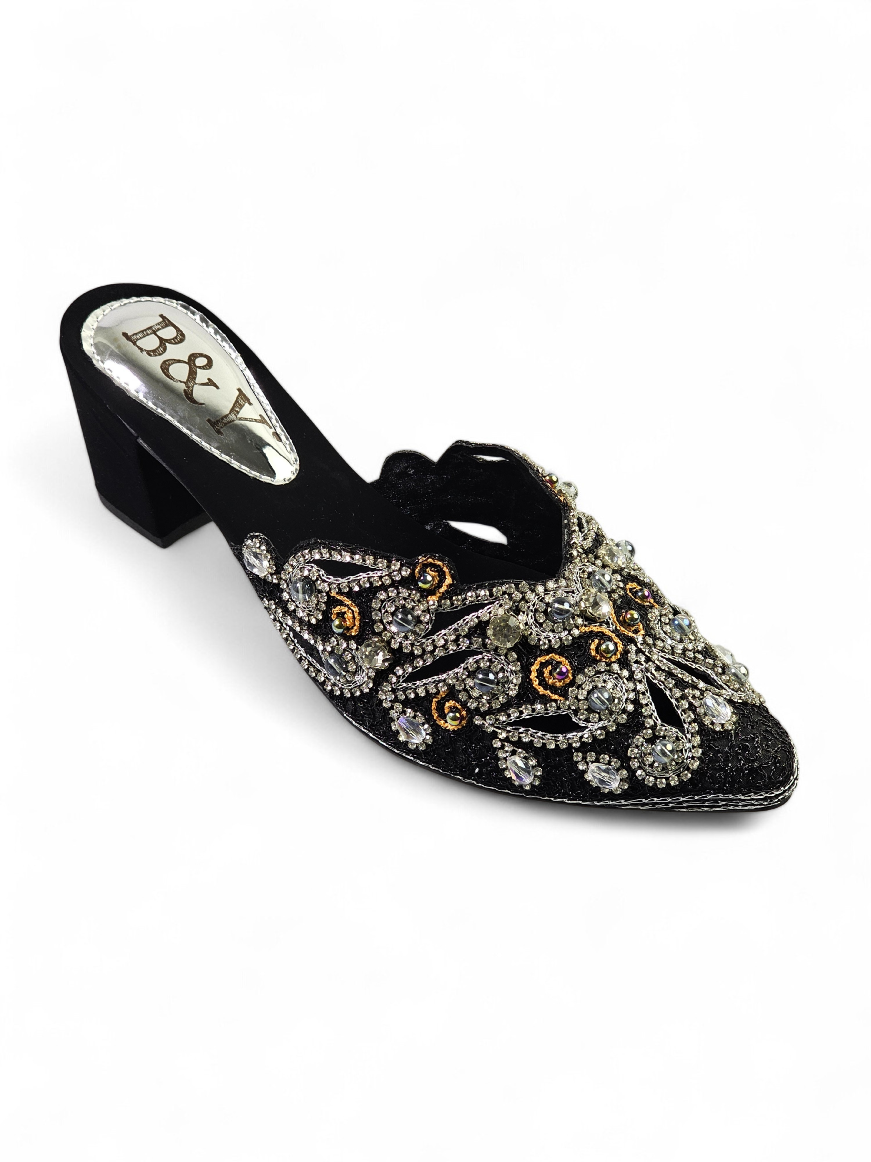 Mule 9697 Preto Azul Salto Médio