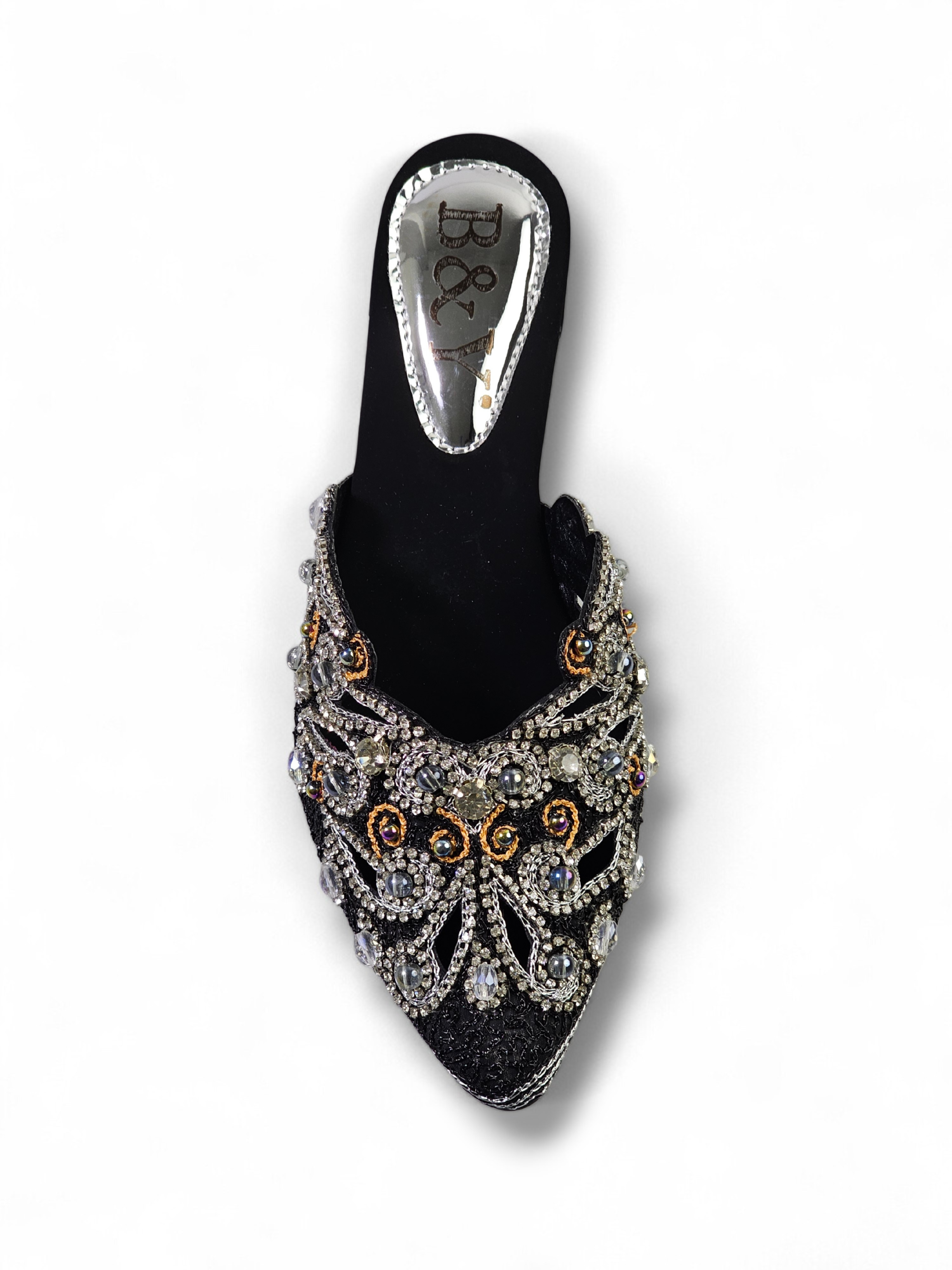 Mule 9697 Preto Azul Salto Médio