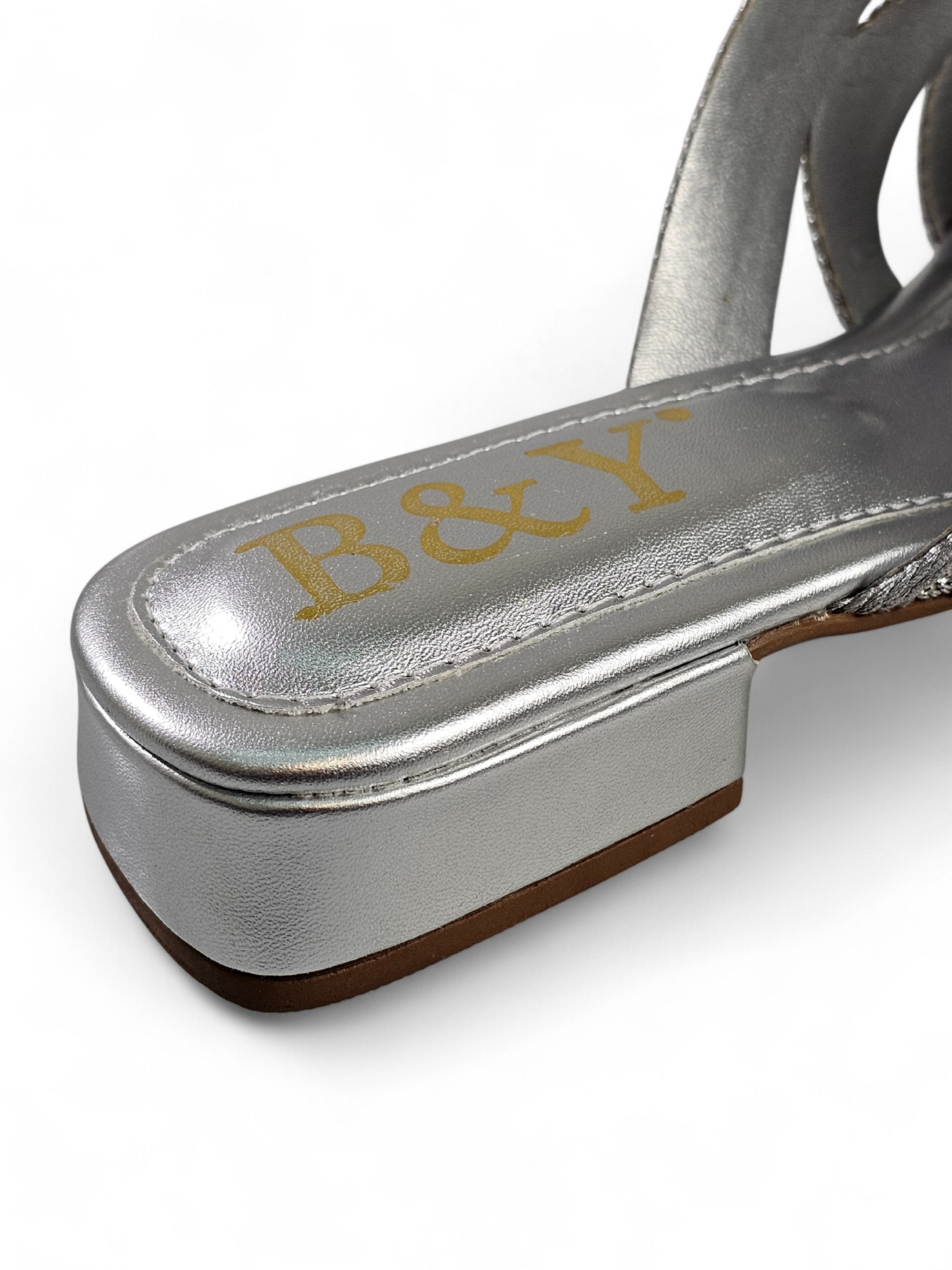 Tamanco 1236 Prata Salto Baixo