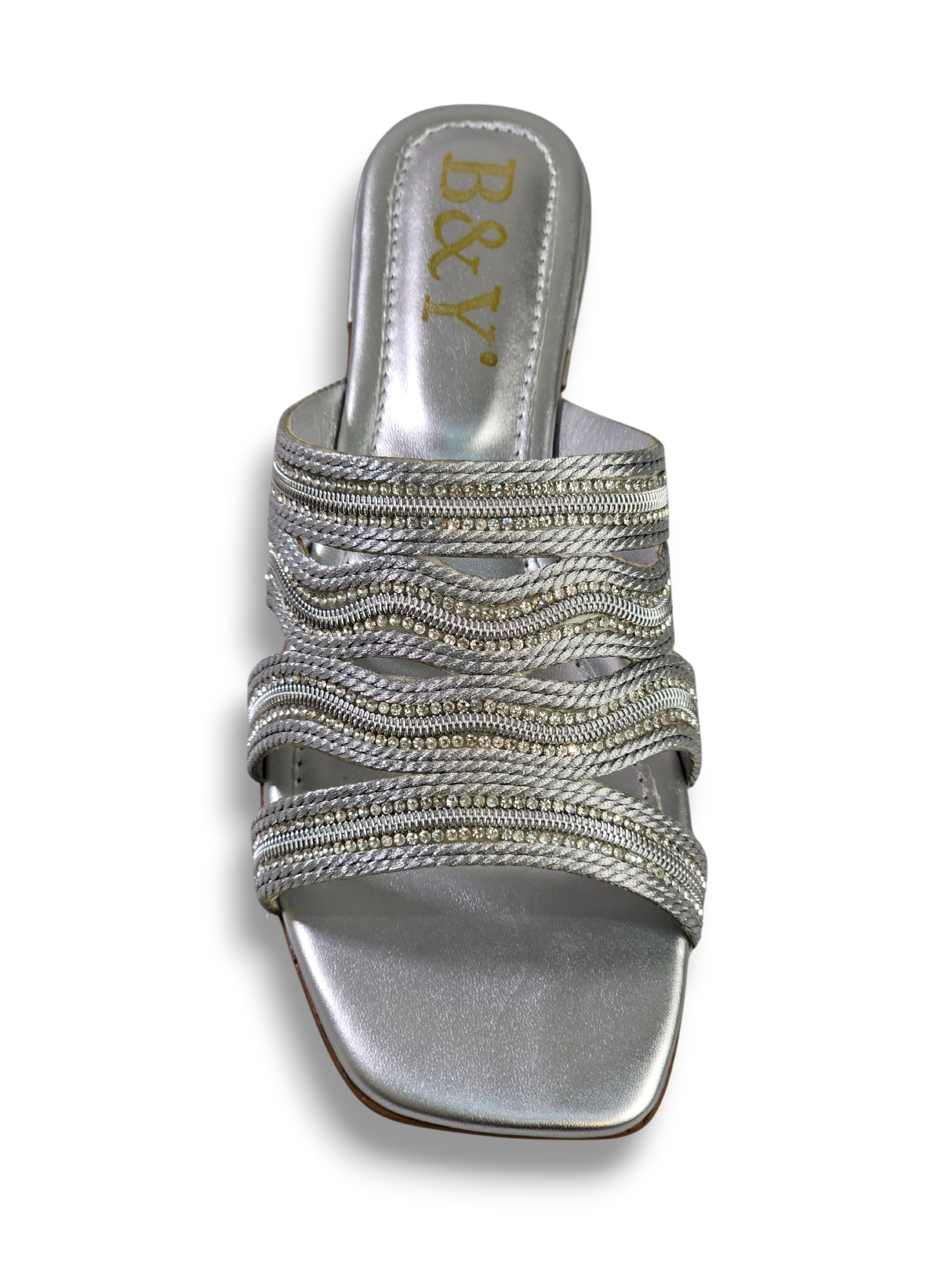 Tamanco 1236 Prata Salto Baixo