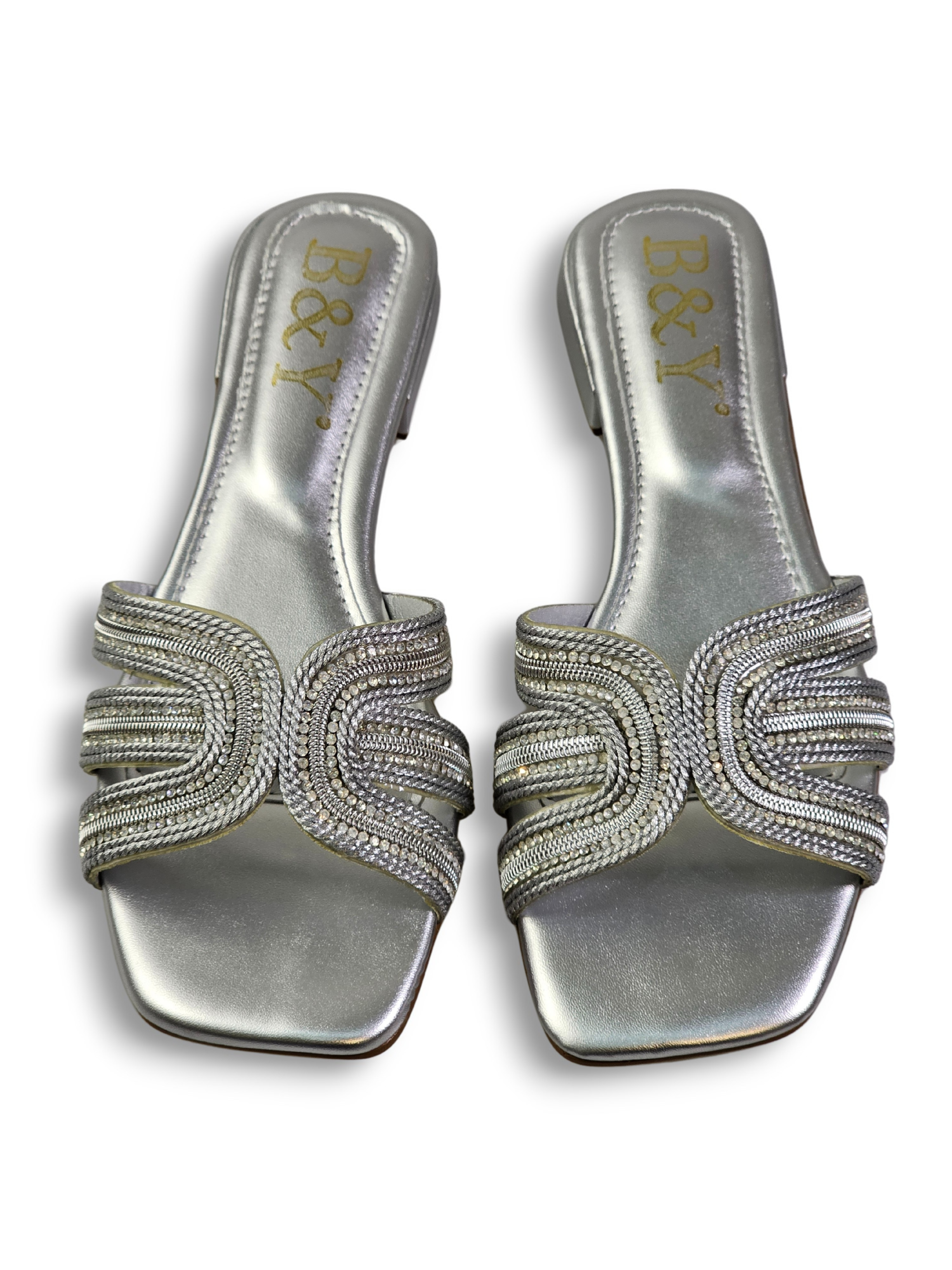 Tamanco 1239 Prata Salto Baixo