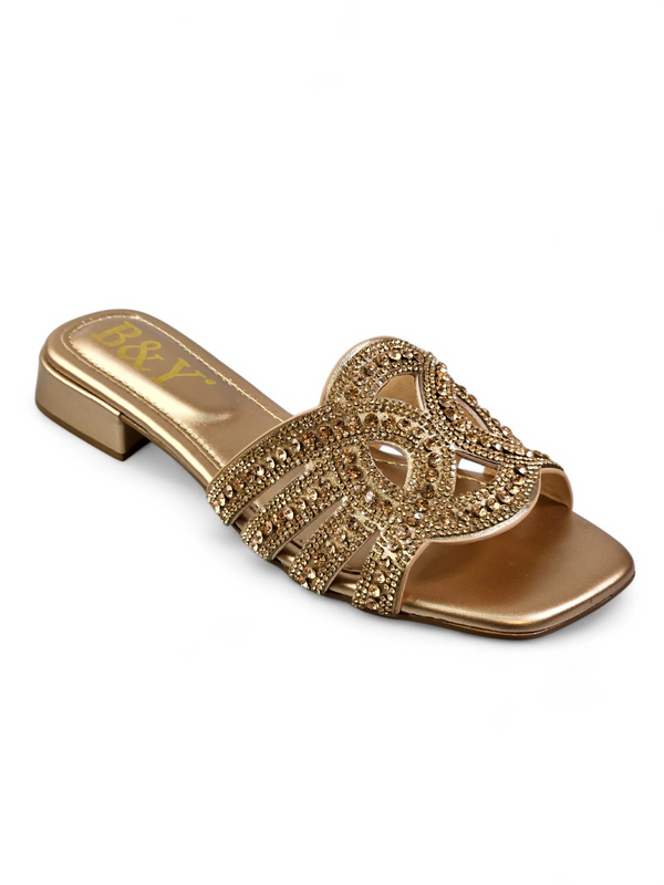 Tamanco 1219 Bronze Salto Baixo