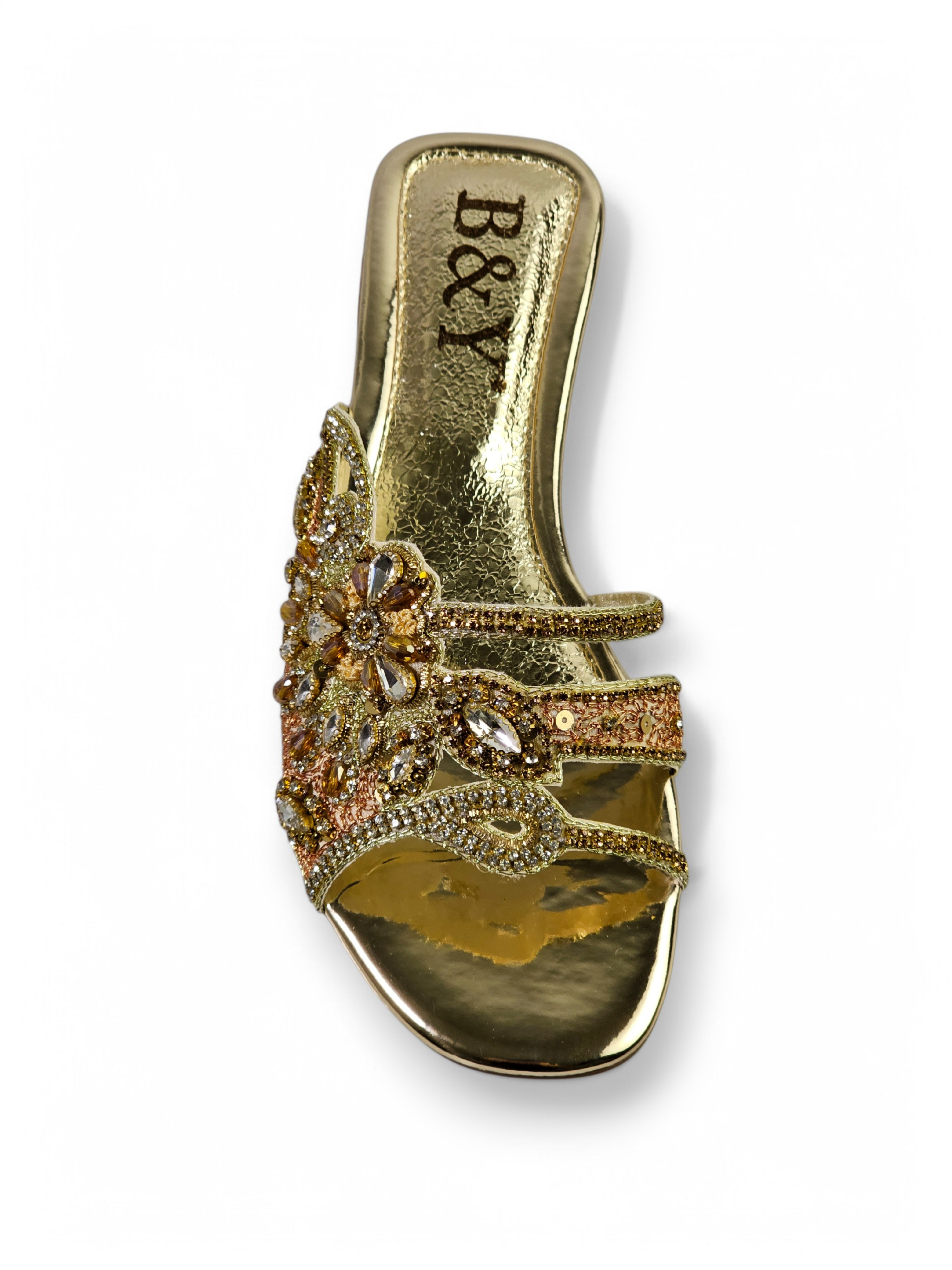 Tamanco 9262 Dourado Sem Salto