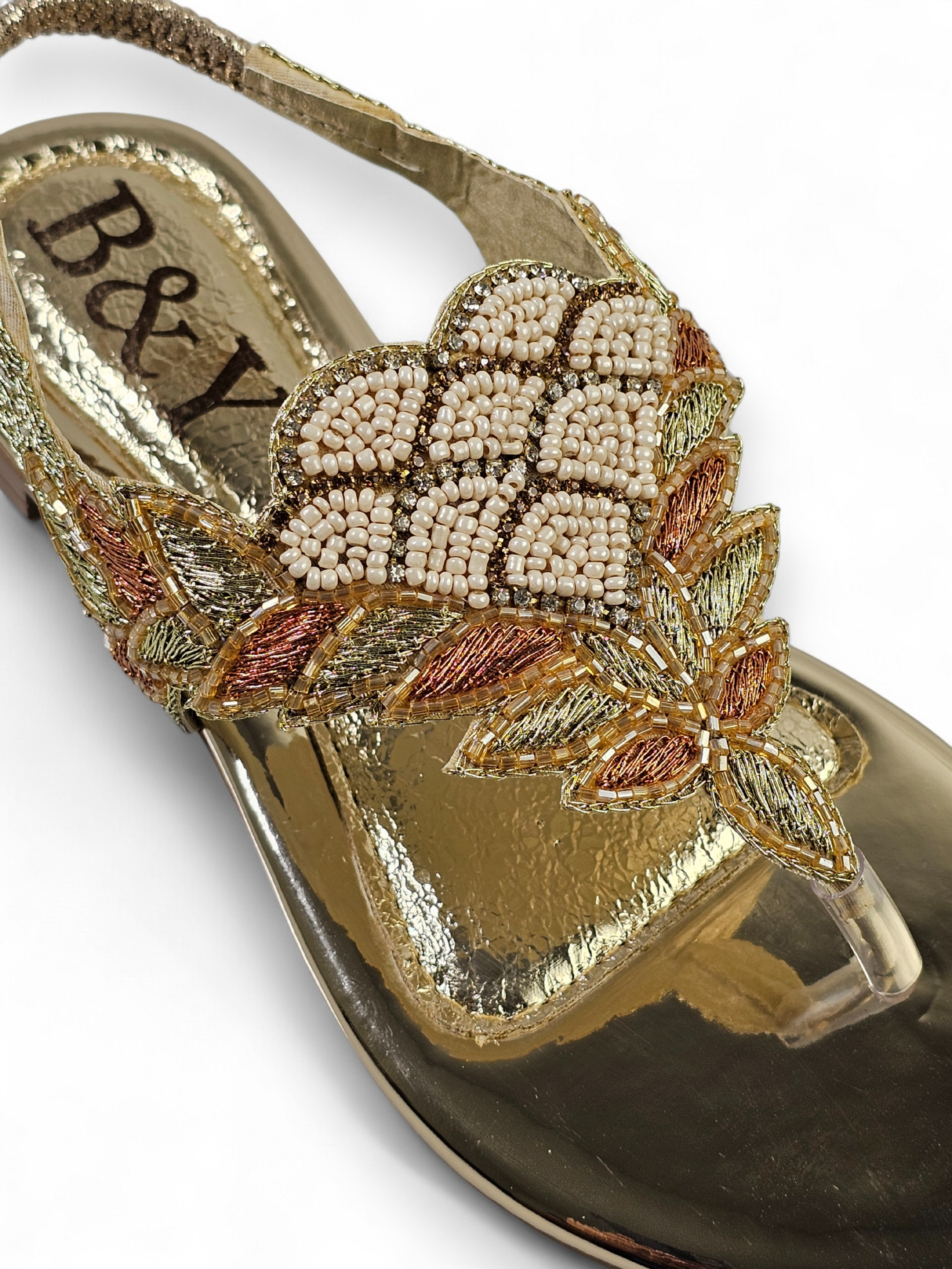 Sandália 9411 Dourada Sem Salto