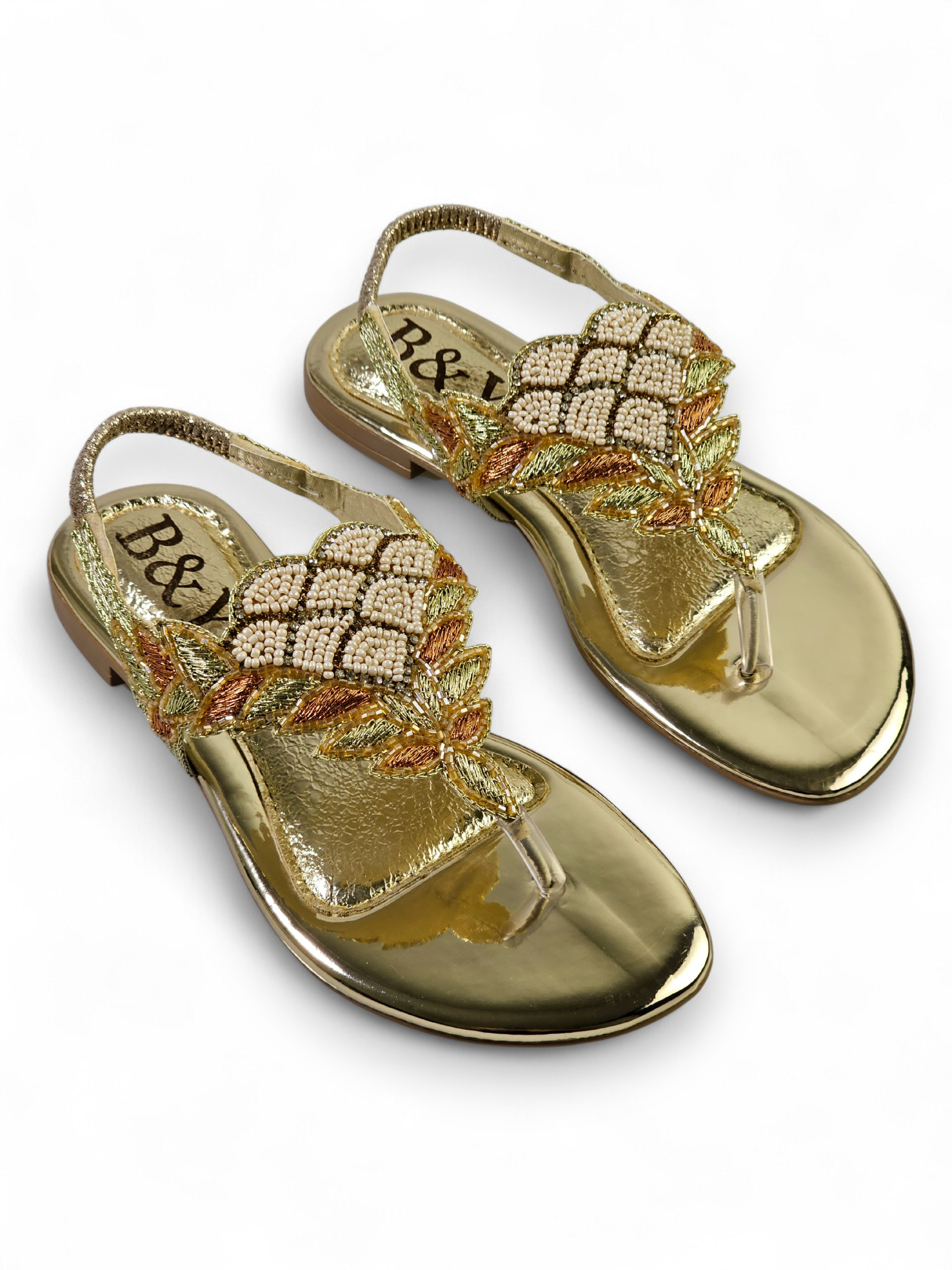 Sandália 9411 Dourada Sem Salto