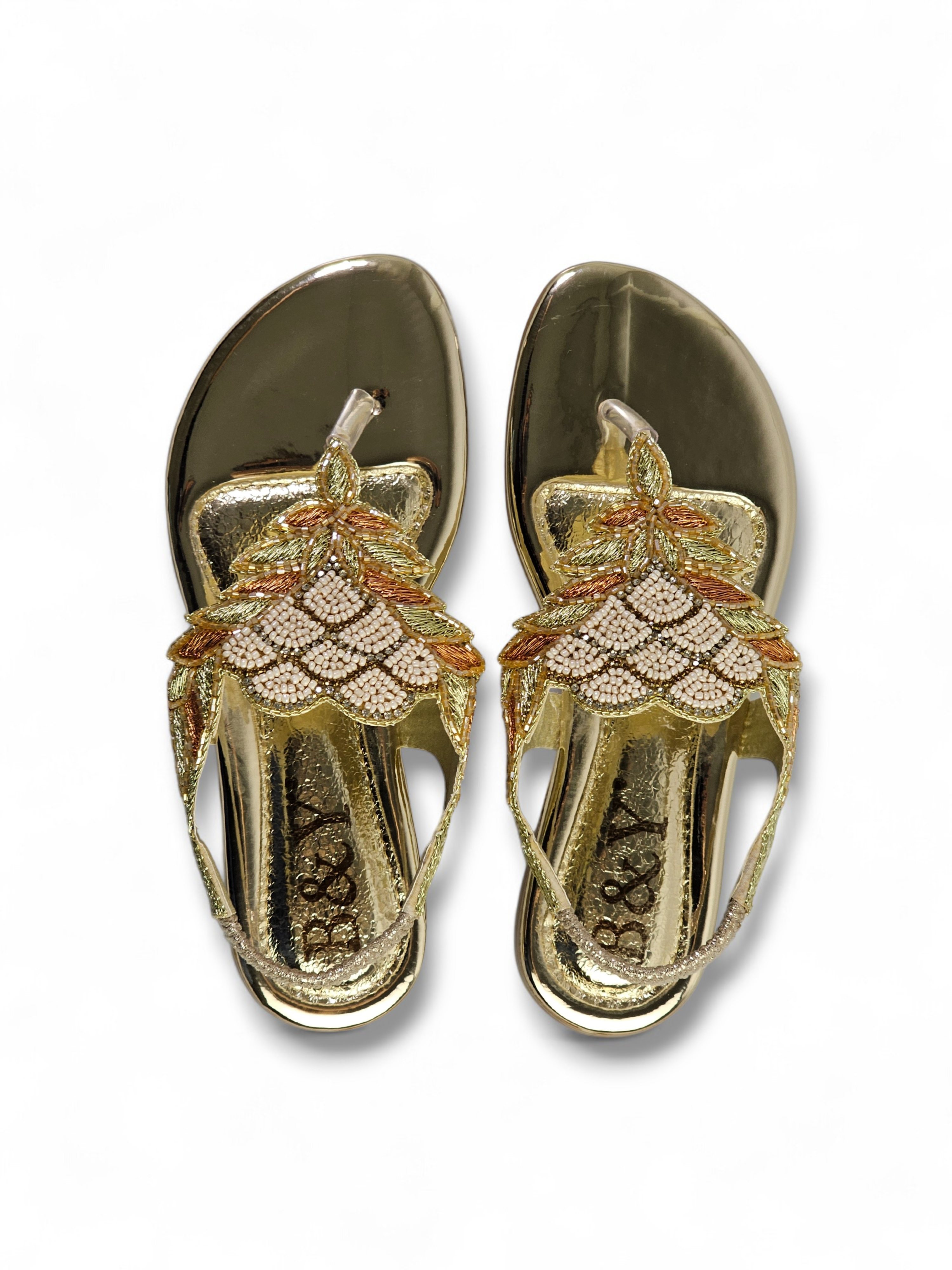 Sandália 9411 Dourada Sem Salto