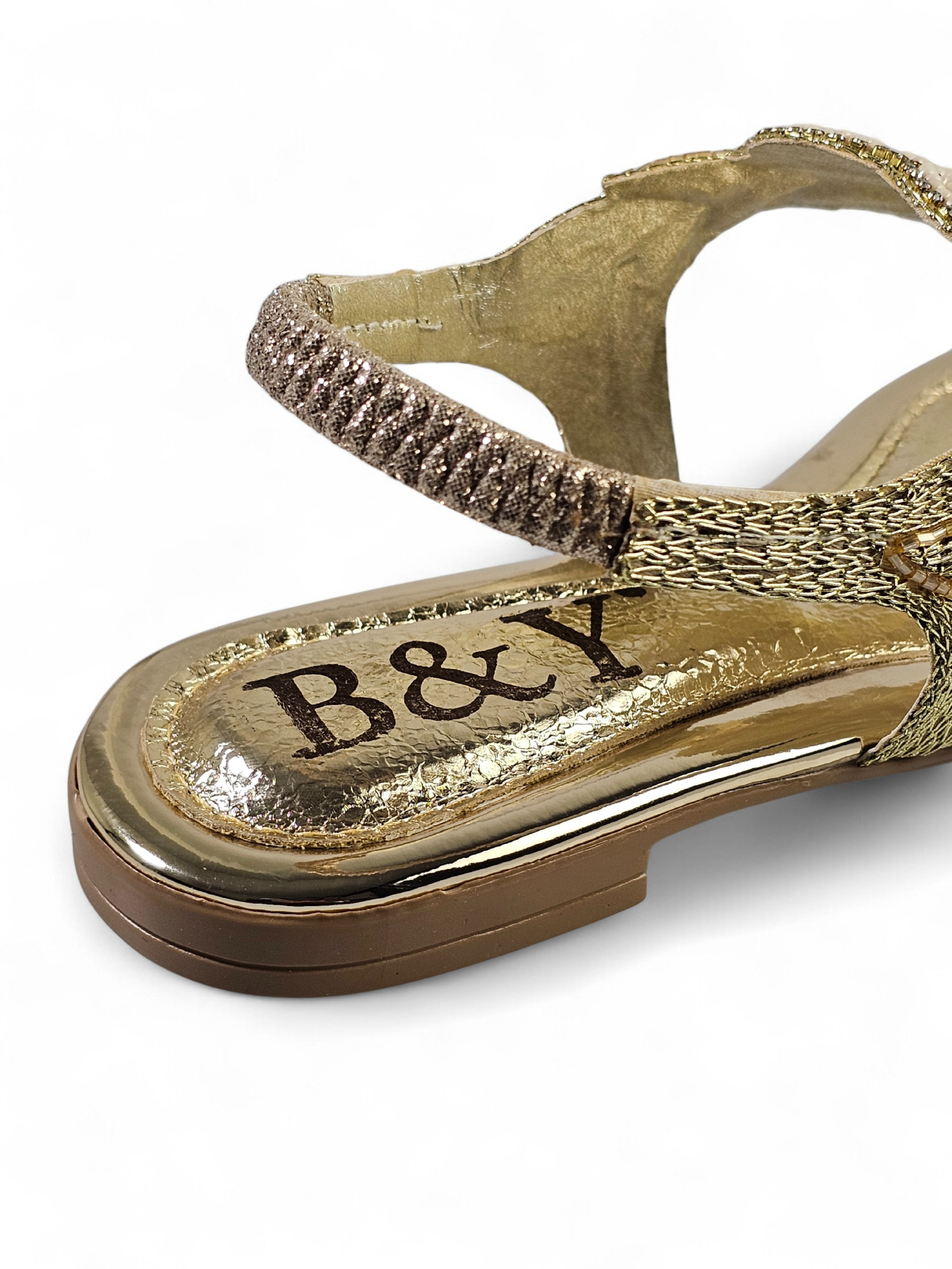 Sandália 9411 Dourada Sem Salto