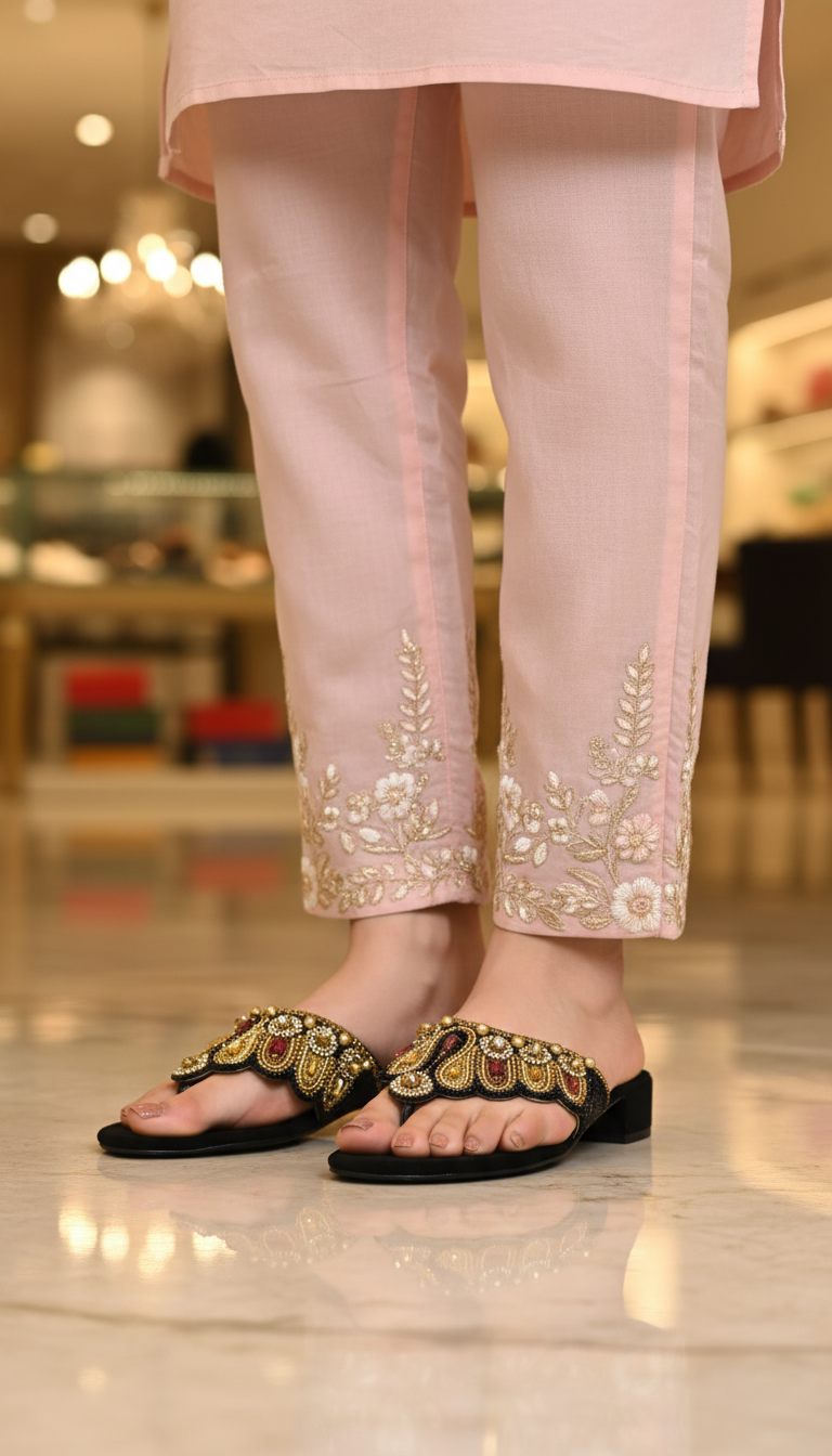 Chinelo 9622 Preto Salto Bloco 3 cm
