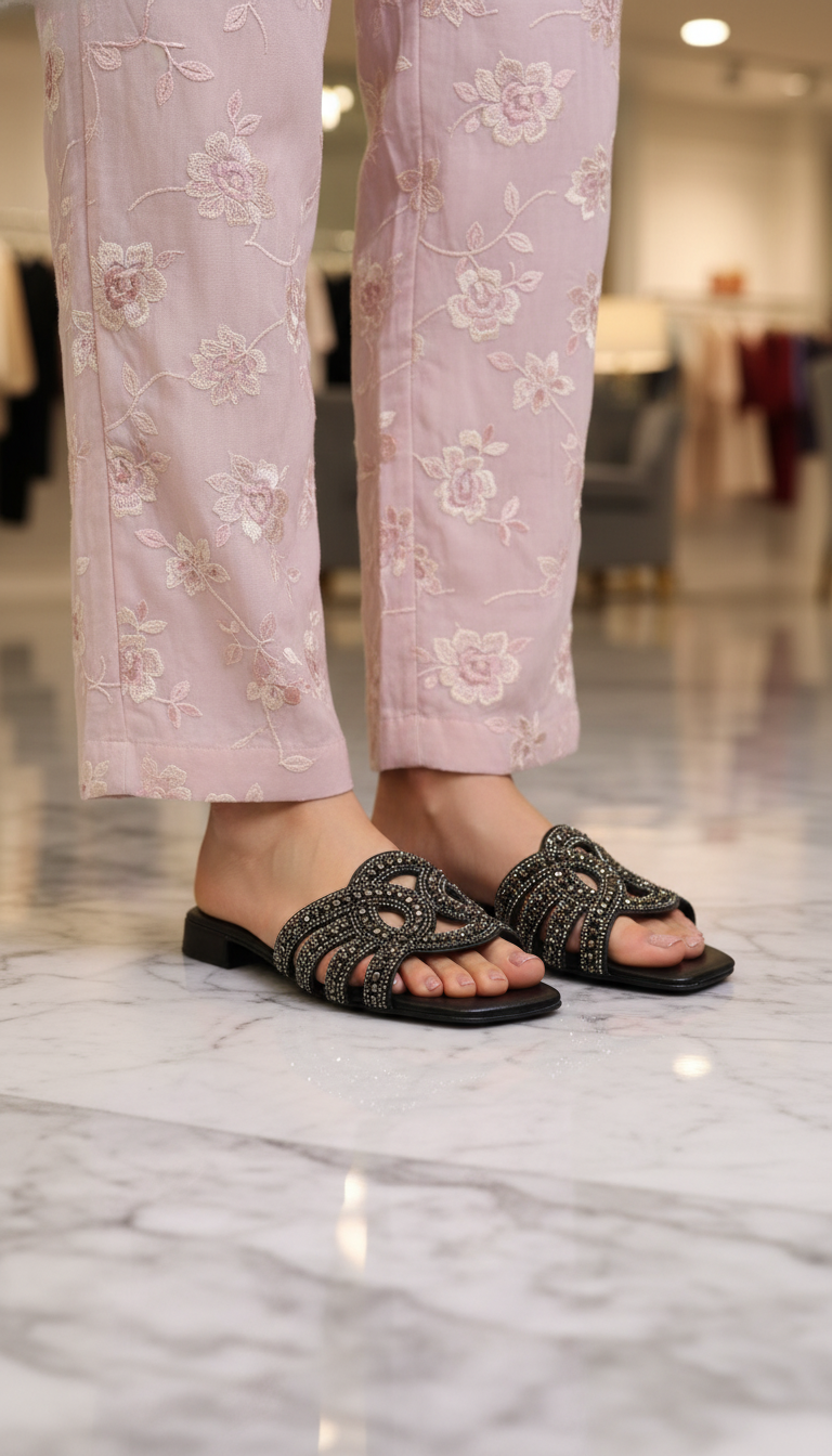 Tamanco 1219 Preto Salto Baixo