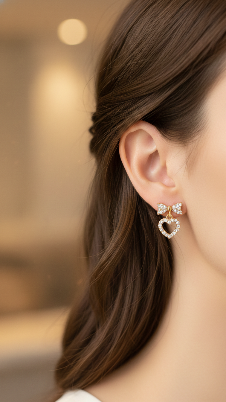 Brinco Zirconia Dourado 023