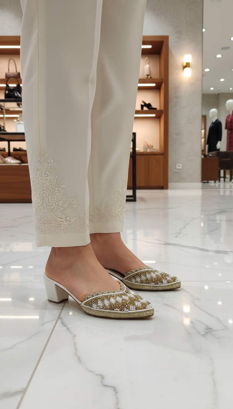 Mule 9221 Branco Salto Médio