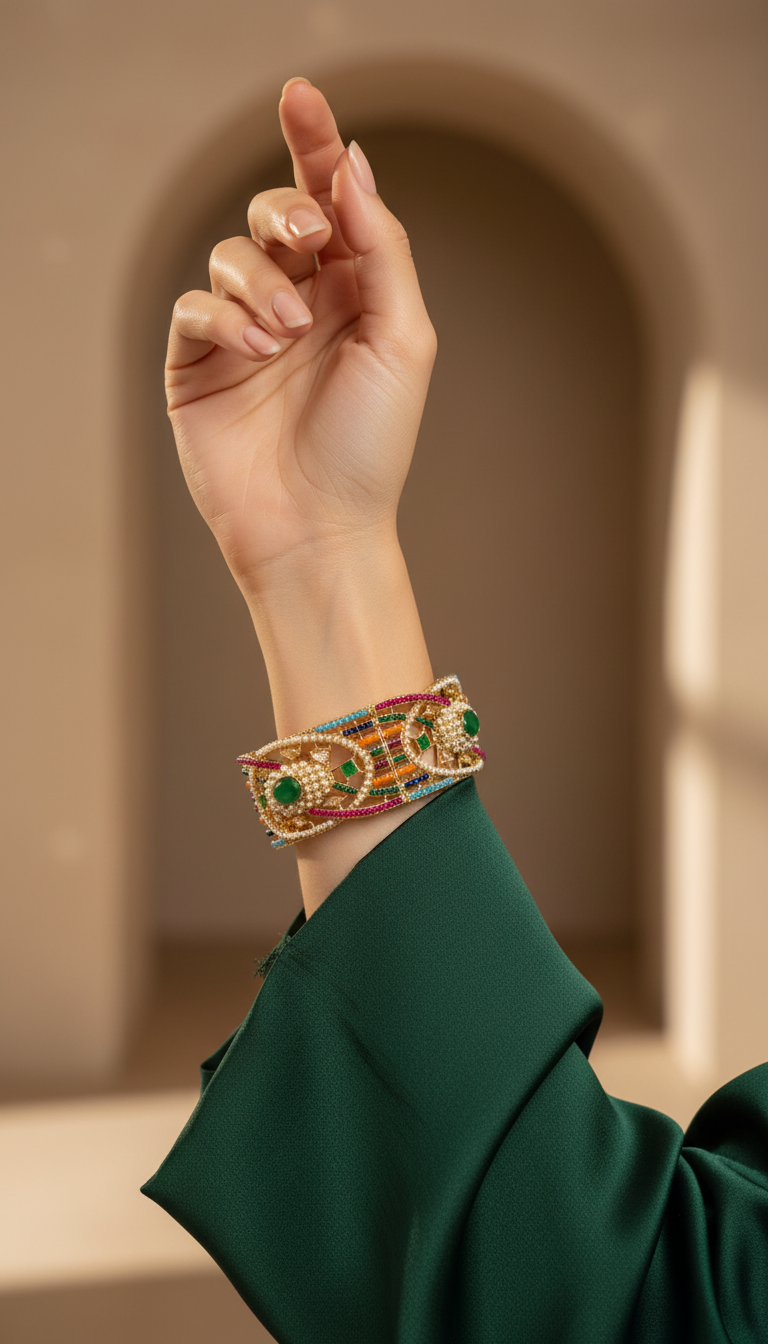 Bracelete Folheado Semi Joia Dourada #1059